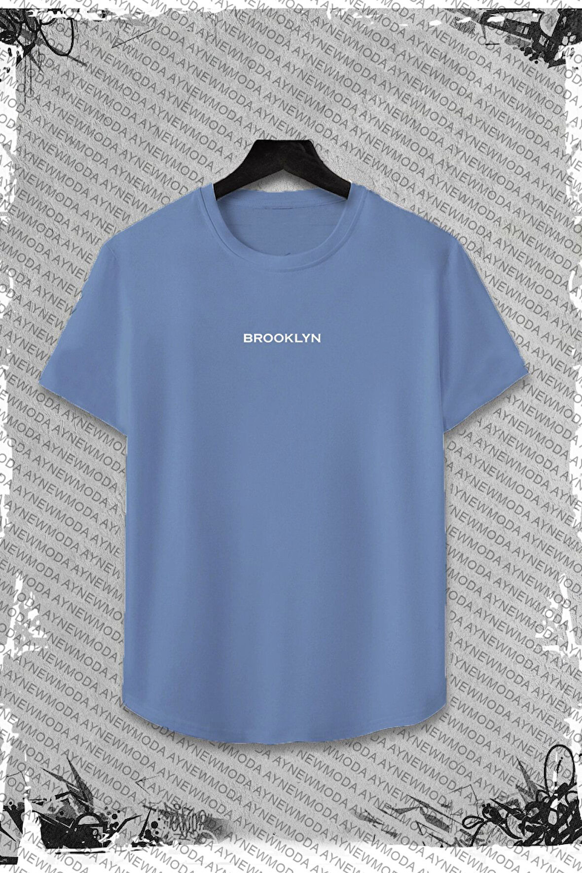 Brooklyn Baskılı Oversize T-Shirt şort 2li alt üst takımı