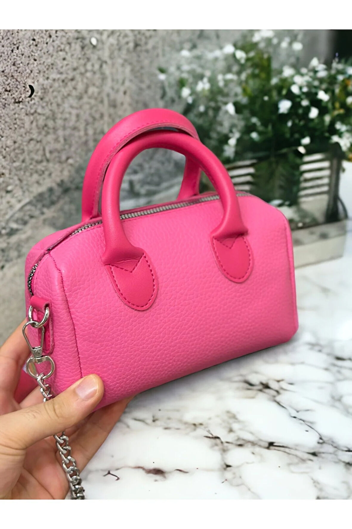 Mini şık özel yapım zincir askılı dilek çanta