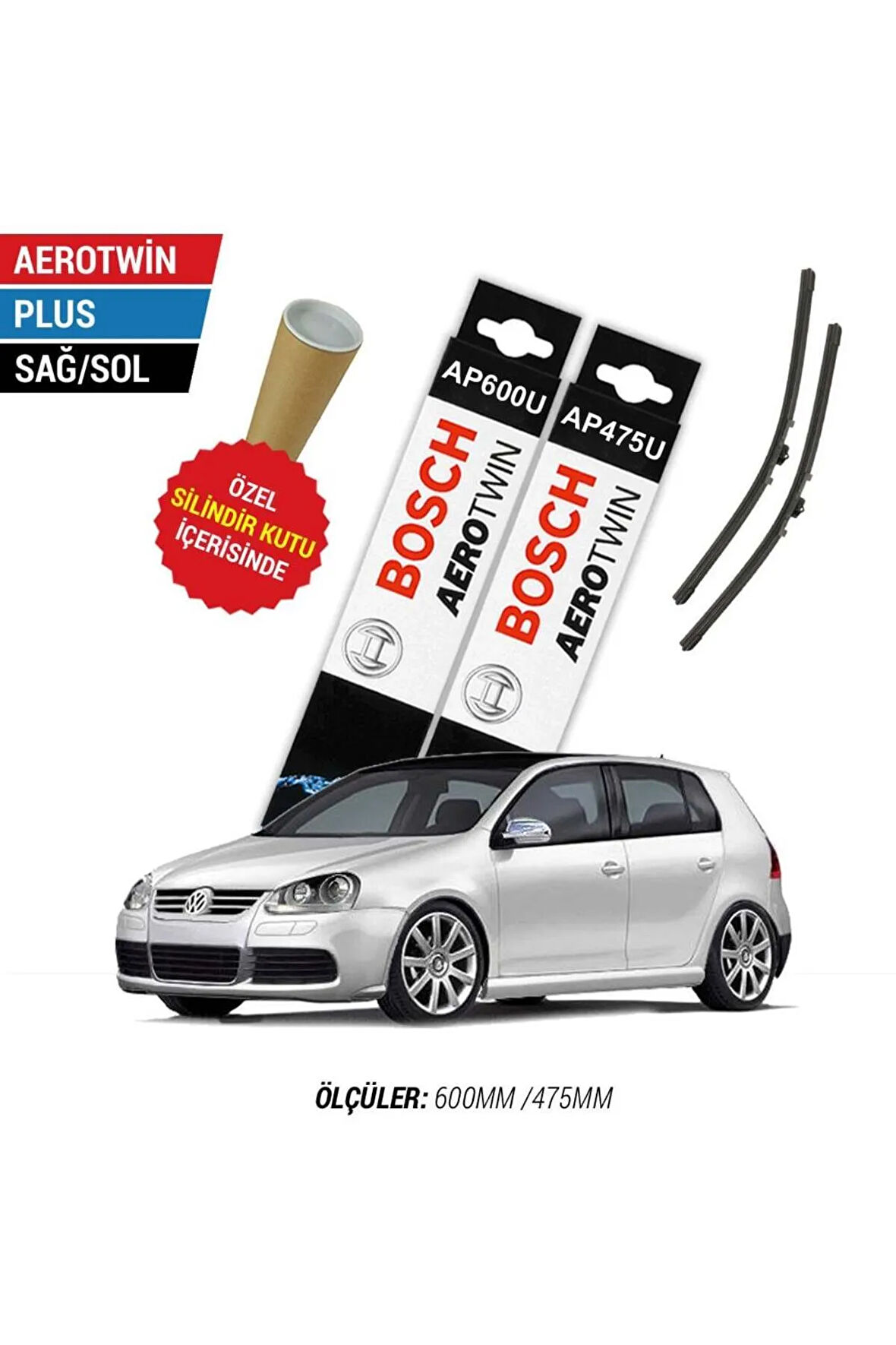 VW Golf 5 Silecek Takımı (2006-2009) Bosch Aerotwin Plus