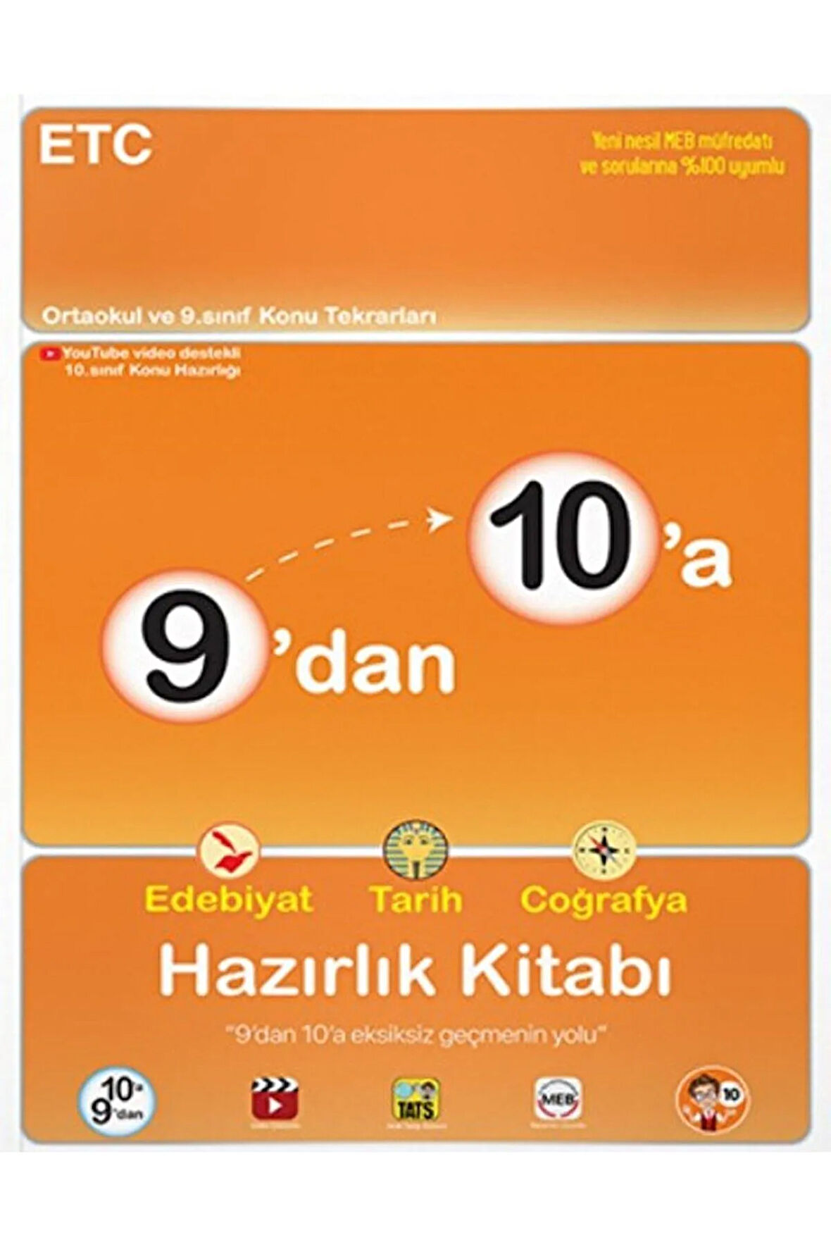 9'dan 10'a Edebiyat Tarih Coğrafya Hazırlık Kitabı / Kolektif / Tonguç Akademi / 9786254223679