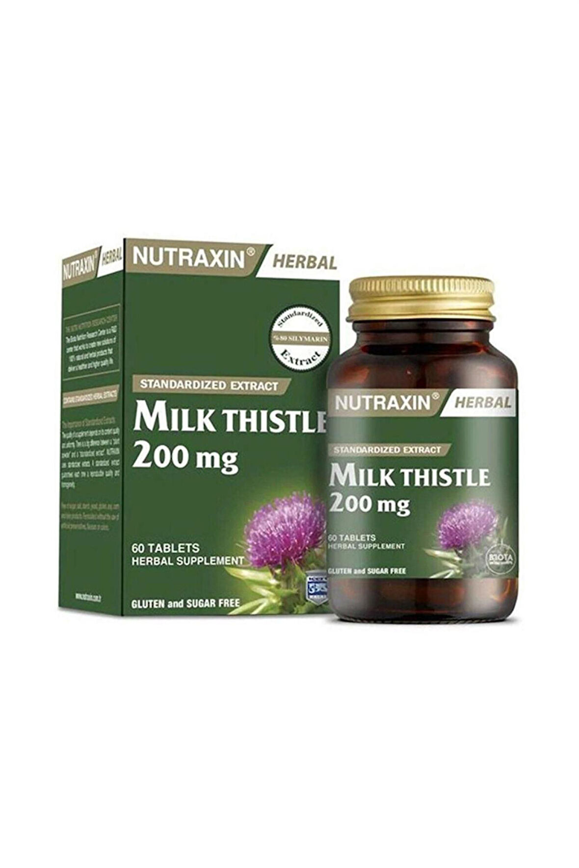 Nutraxin Milk Thistle 200 Mg 60 Tablet
