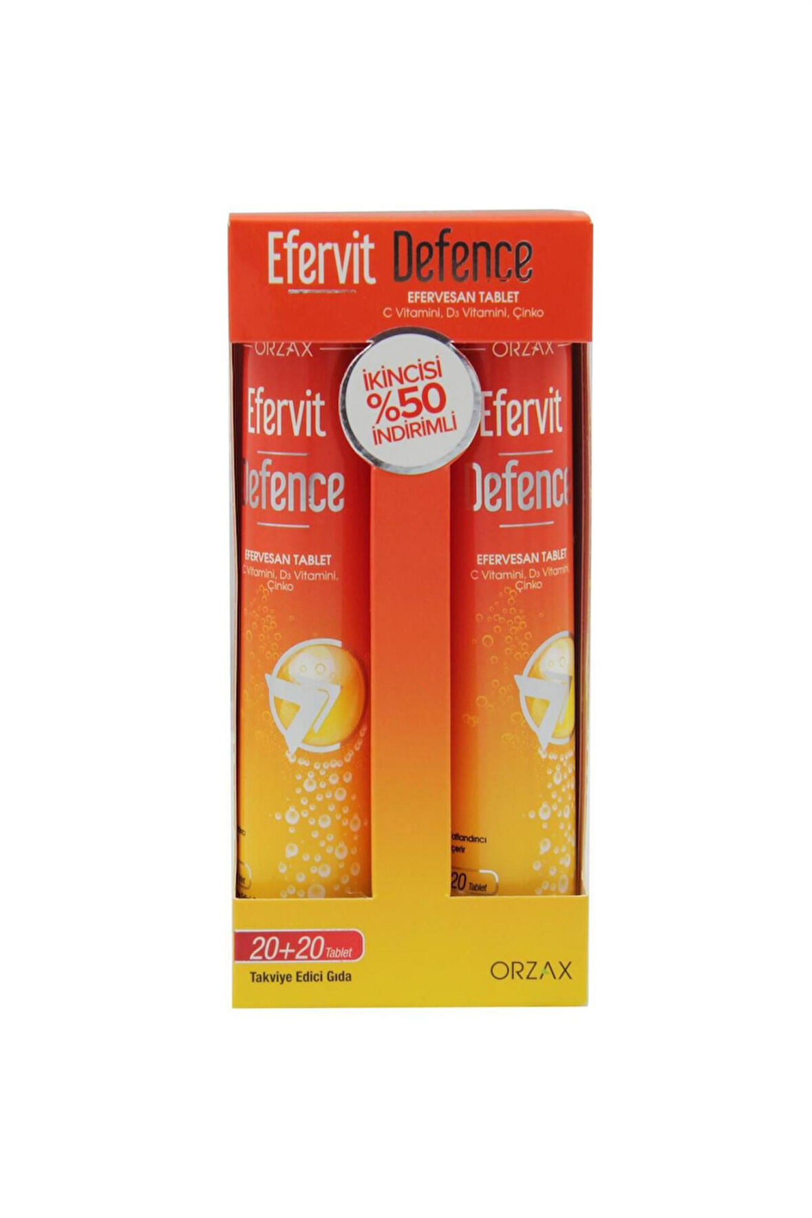 Efervit Defence 20 Efervesan Tablet - 2.'si %50 İndirimli