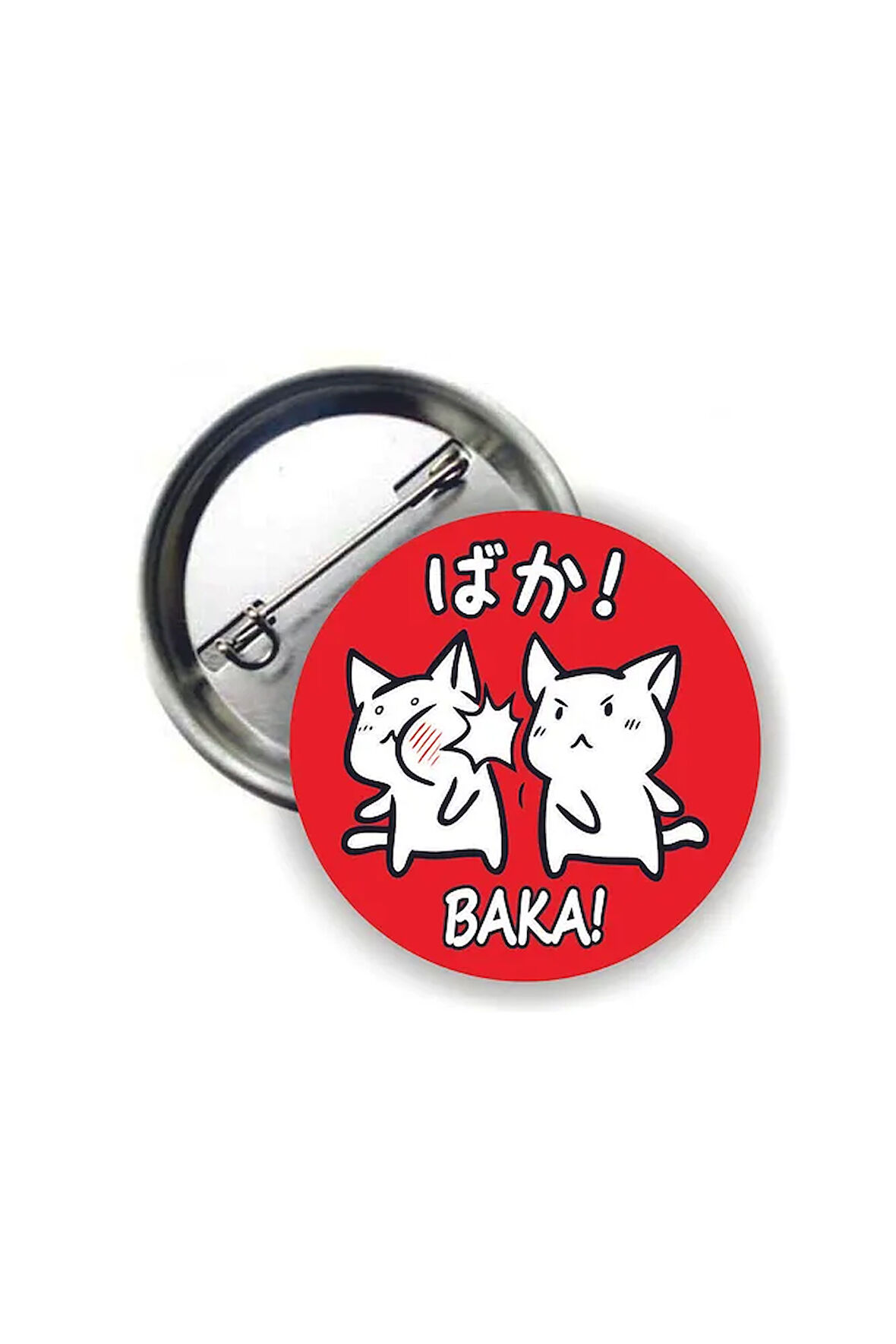 Kawaii Neko Baka Anime Buton Rozet