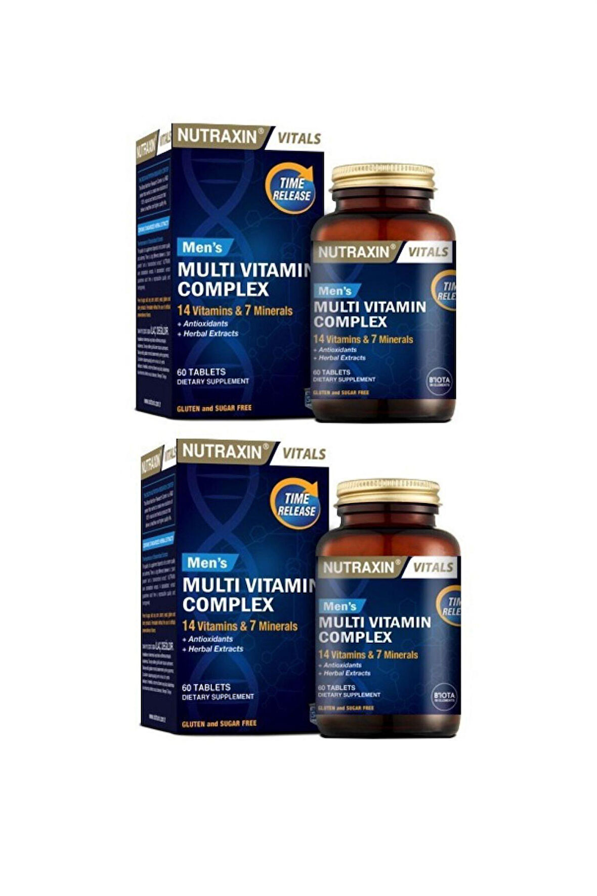 Nutraxin Multivitamin Mineral Complex Erkek 60 Tablet 2 Adet