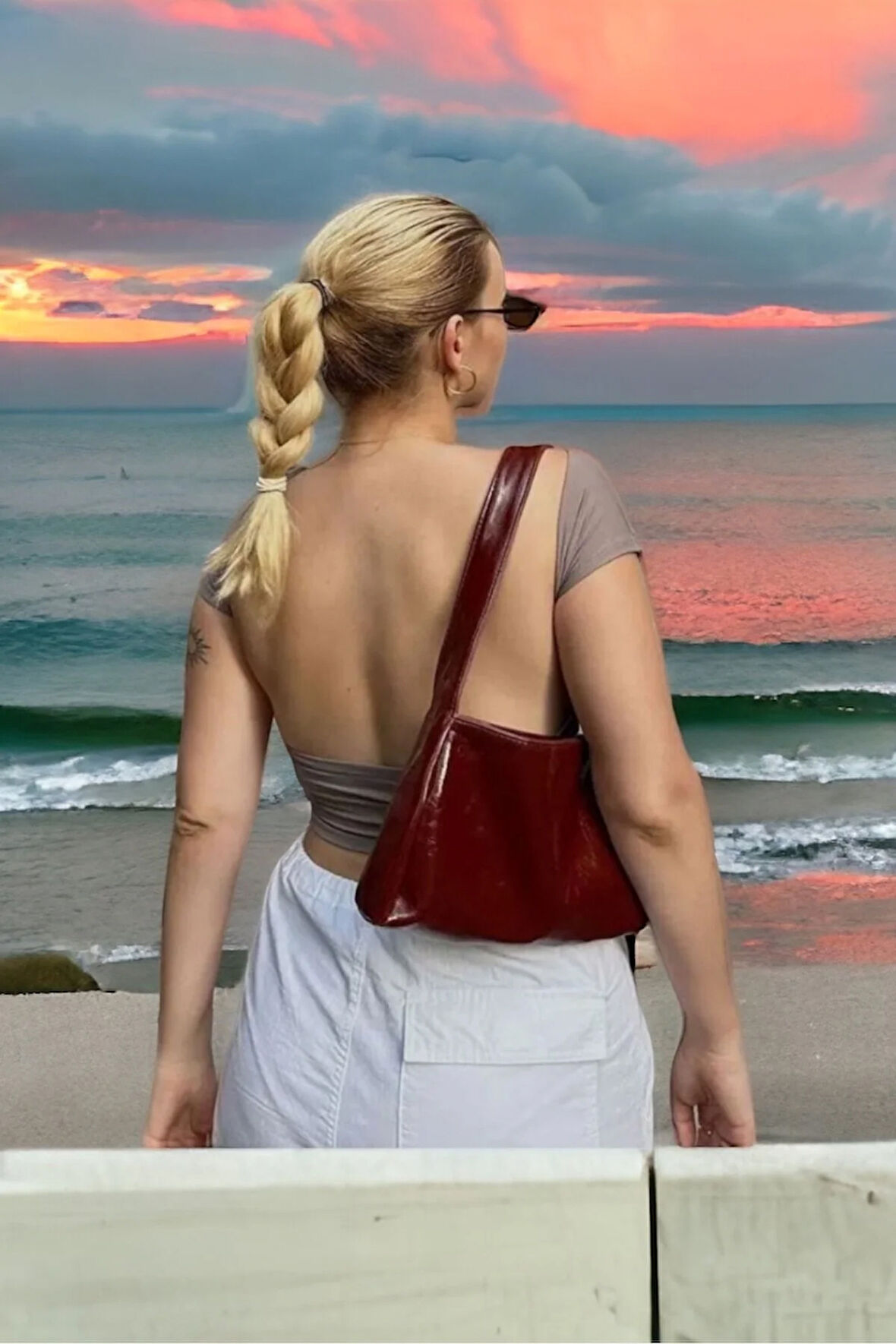 Cerry patent koltuk altı çanta kore