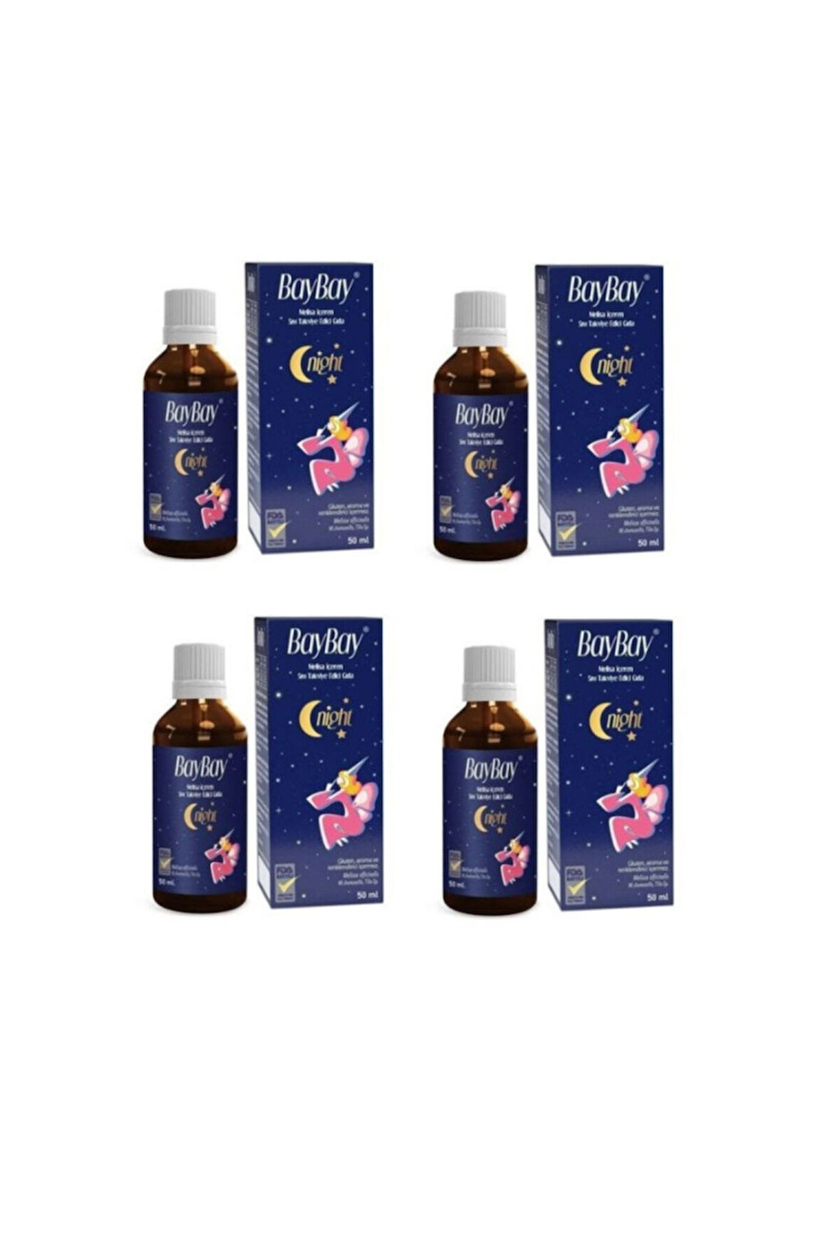 Night Damla 50 Ml X4 Adet - Melisa Içeren Takviye Edici Gıda