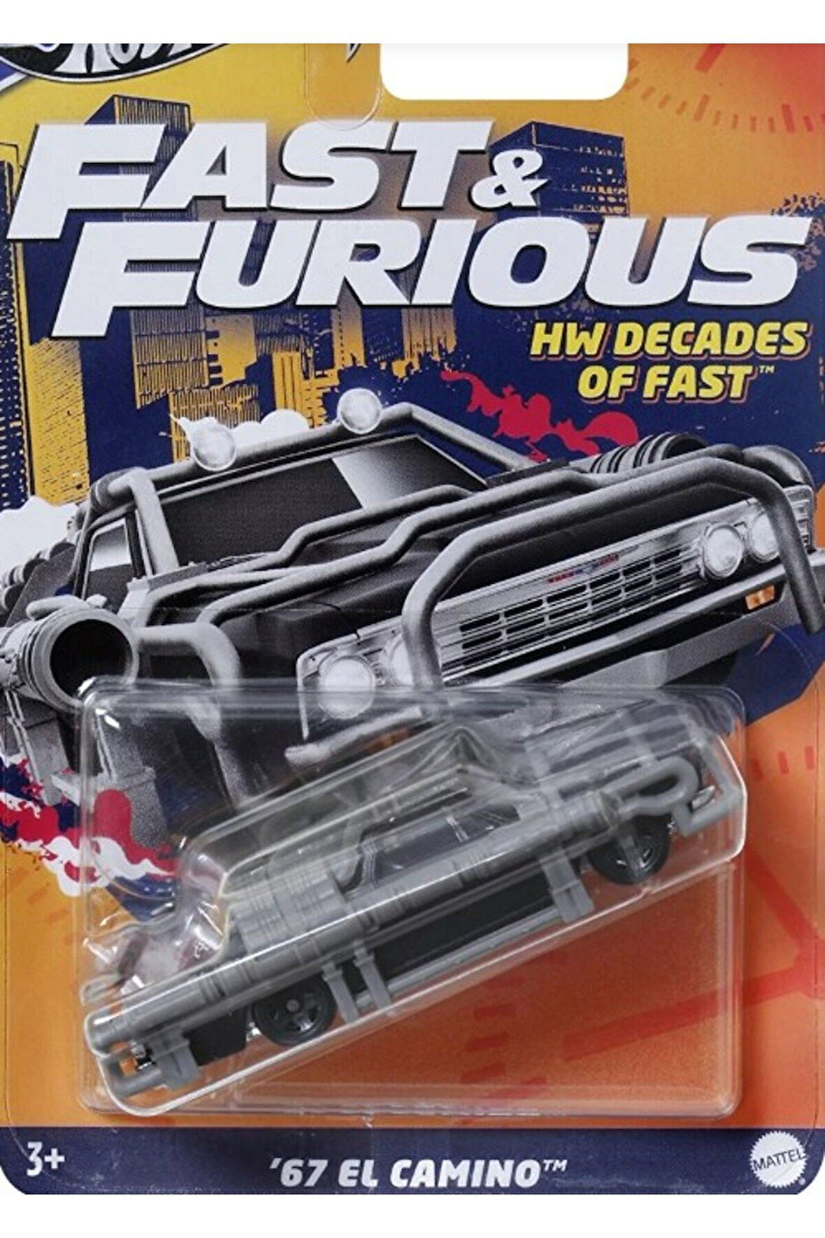 1/64 Ölçek Fast & Furious  Temalı Uzun Kart Araçlar HRW41 '67 El Camino