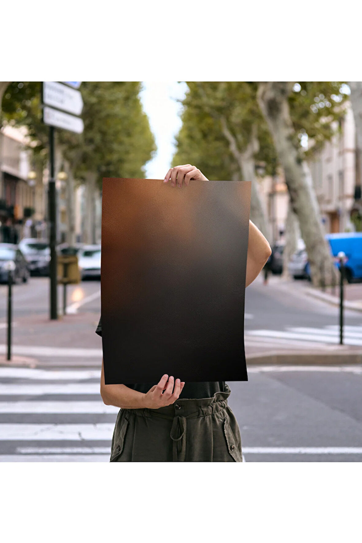 Çerçevesiz Poster, Dijital Baskı Soyut - Bakır , Salon Ofis Dekorasyon , Poster