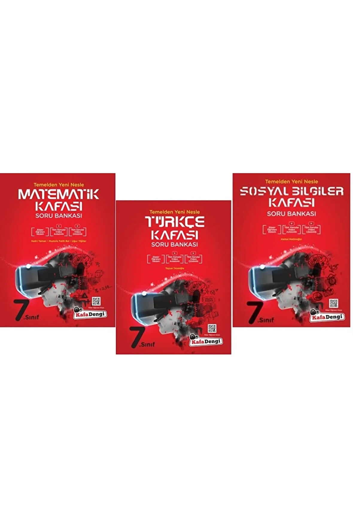 Kafadengi 7. Sınıf Matematik + Türkçe + Sosyal Kafası Soru Seti 3 Kitap 2023