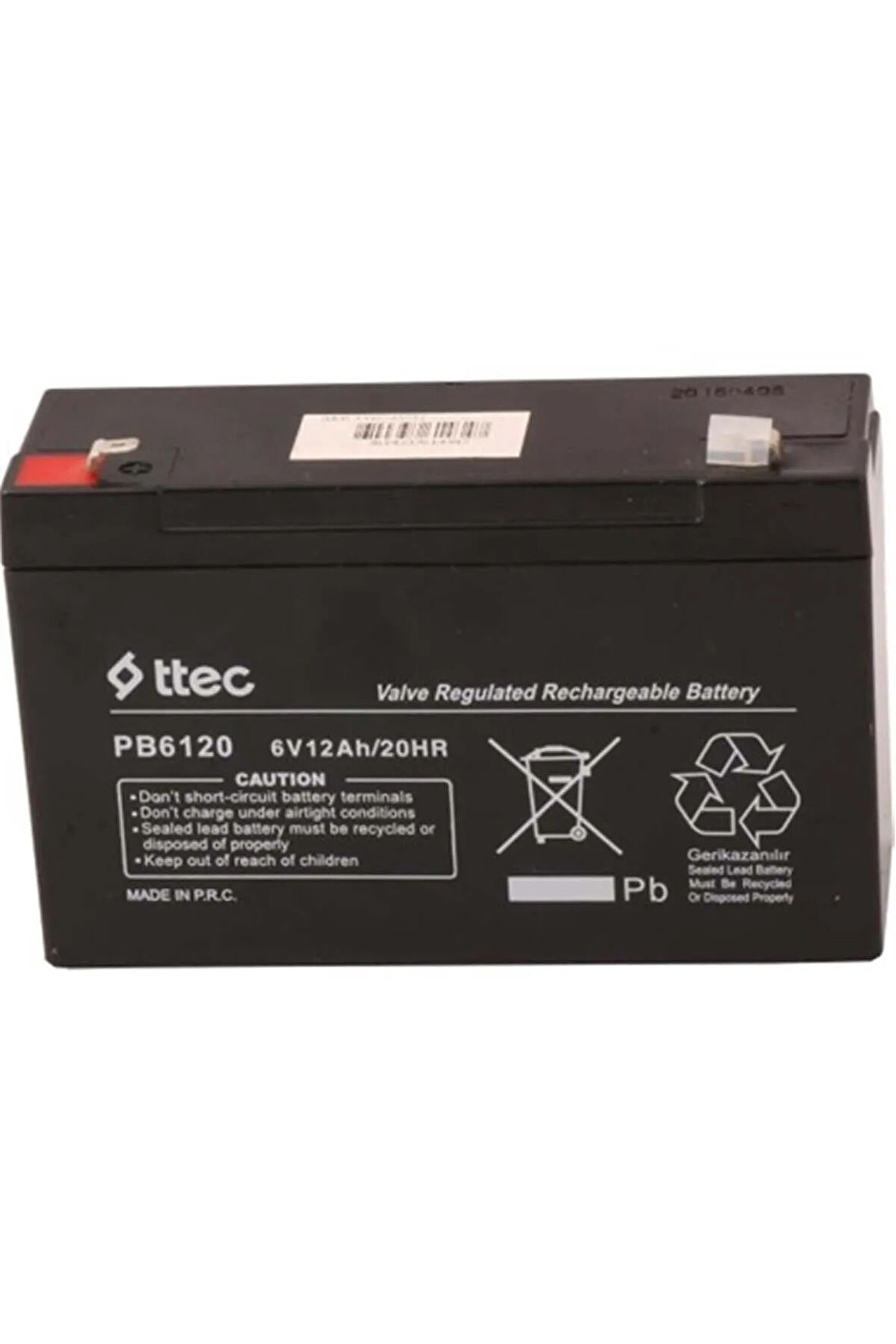 Ttec 6v 12ah Bakımsız Kuru Akü