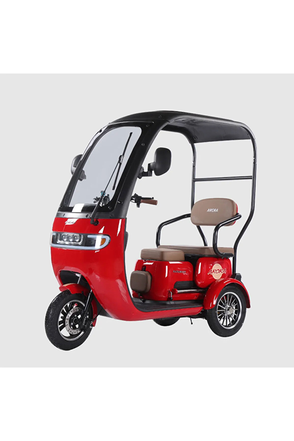 Rüzgar PRO 3 Tekerlekli 5 Akülü Elektrikli Motosiklet - Kırmızı