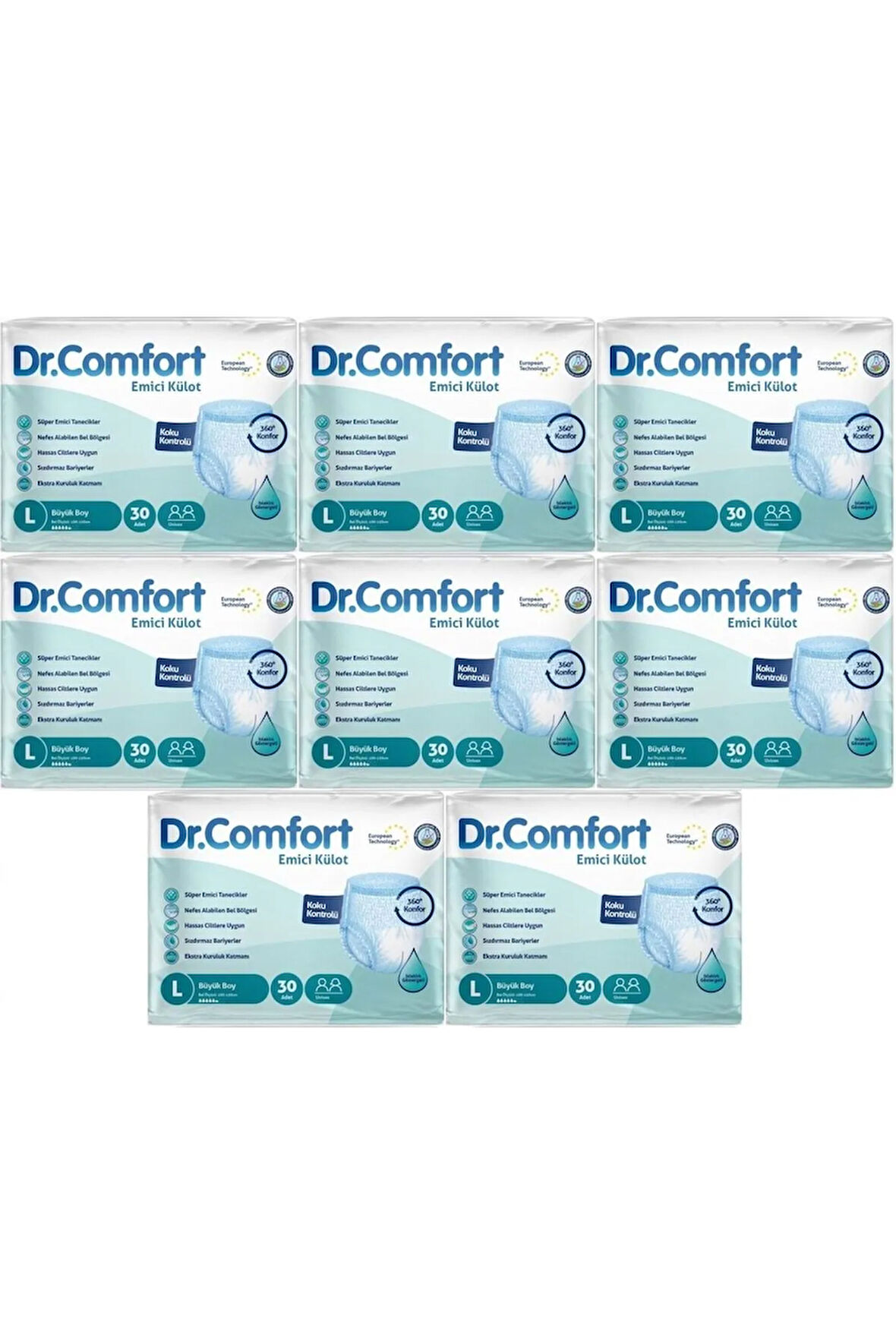Hasta Bezi Yetişkin Emici Külot L-Büyük 240 Adet (8Pk*30)