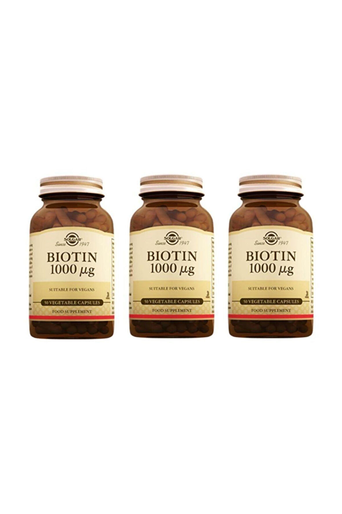 Biotin 1000 Mcg 50 Vegetable Kapsül 3 Adet