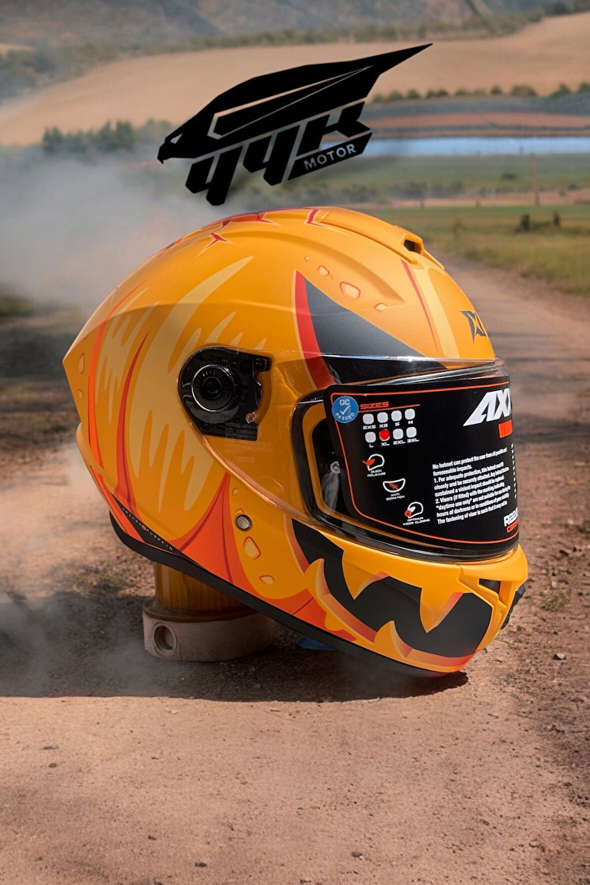 AXXIS Draken S Pumpkın C3 Matt Yellow