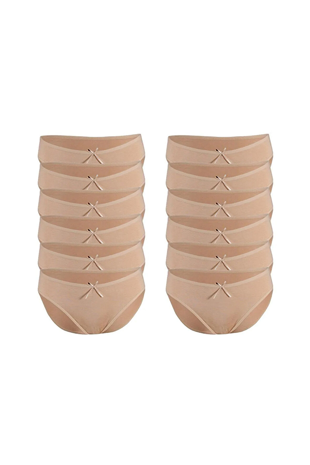 Kadın 12'li Paket Bambu Bikini Külot