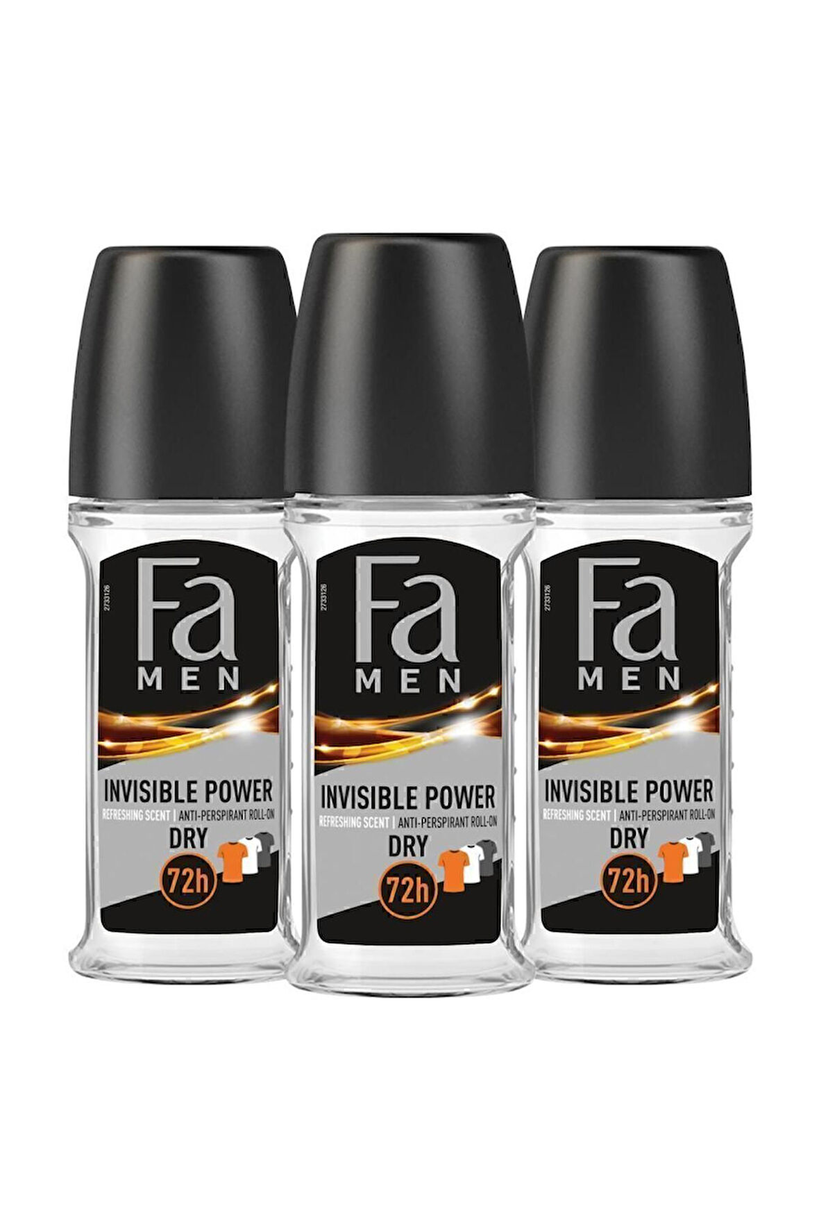 Men Invisible Roll-on X 3 Adet