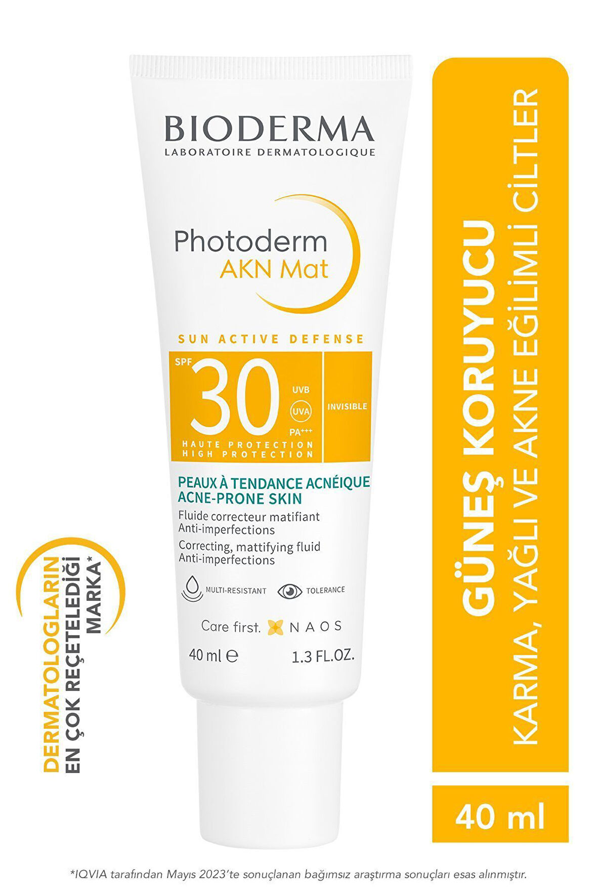 AKN MAT KARMA VE YAĞLI CİLTLER IÇİN MATLAŞTIRICI ETKİLİ SPF30 GÜNEŞ KORUYUCU 40ML PRVNTVE18