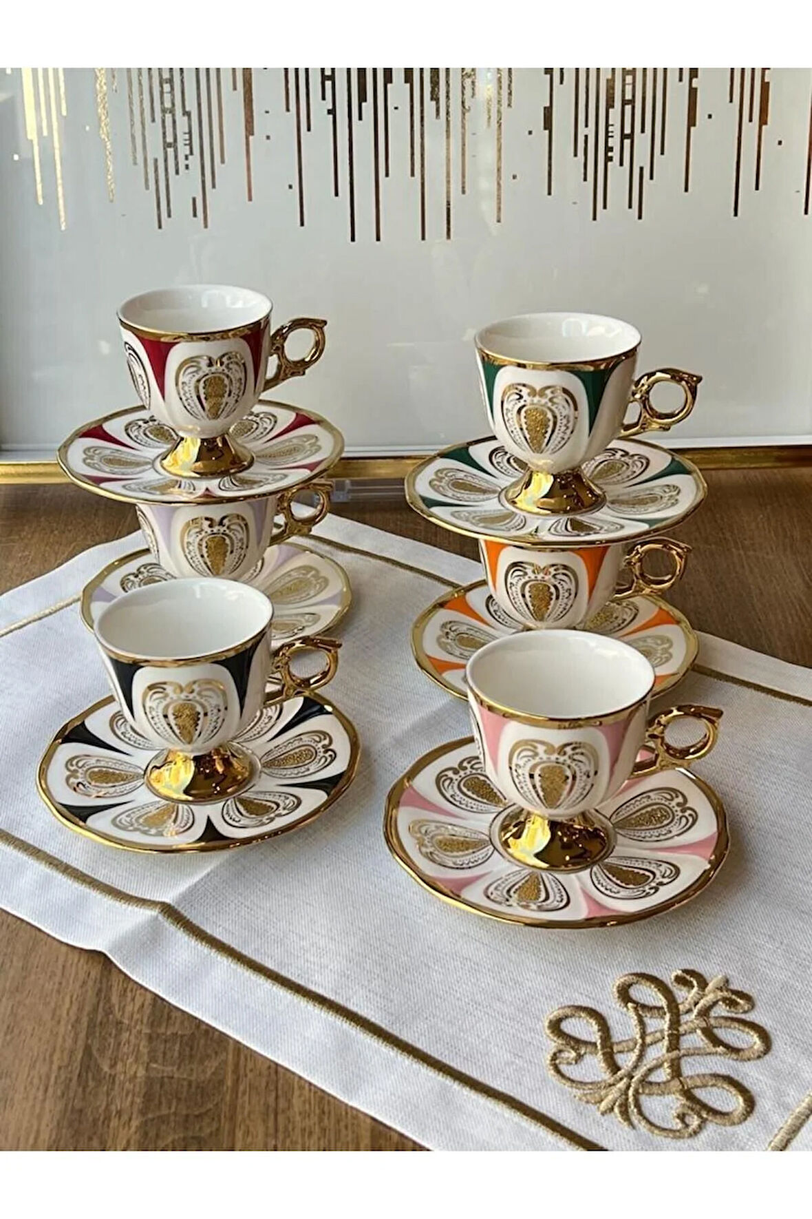 Türk Kahve Fincanı Harold 6 Kişilik 12 Parça