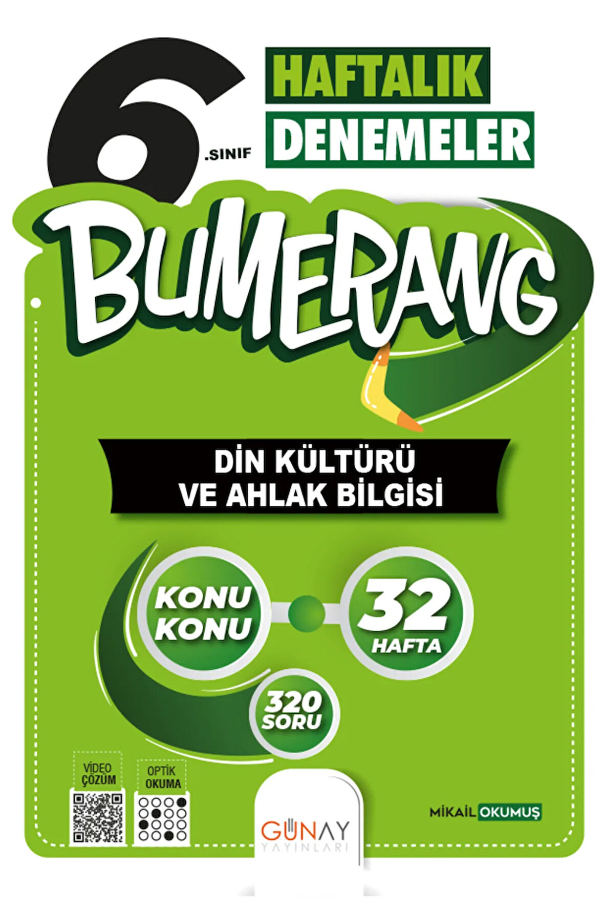 6. Sınıf Bumerang 32 Haftalık Din Kültürü ve Ahlak Bilgisi Denemeleri - Günay Yayınları