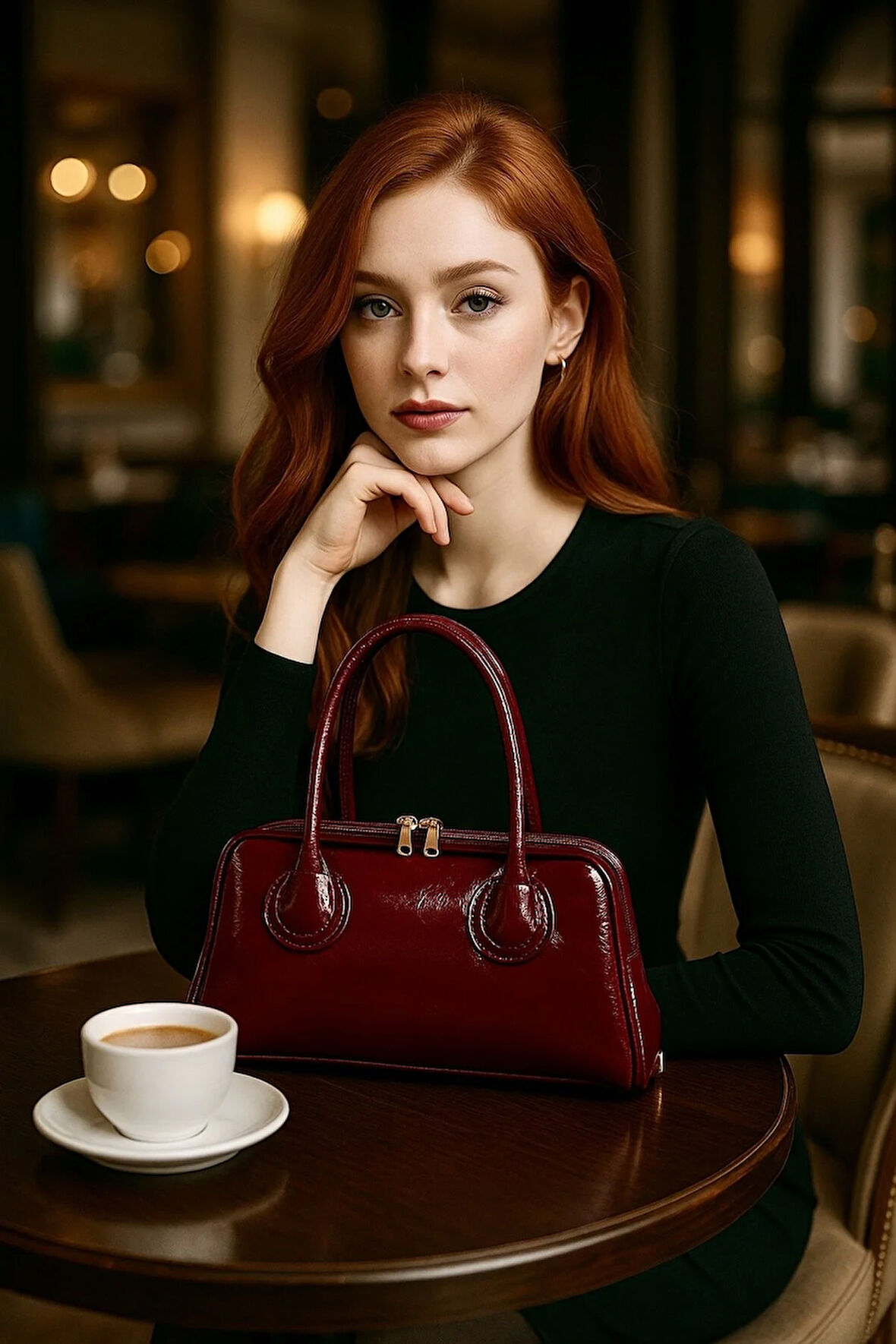 Pera Lüks Parlak Deri Omuz Çantası – Trend & Şık Tasarım