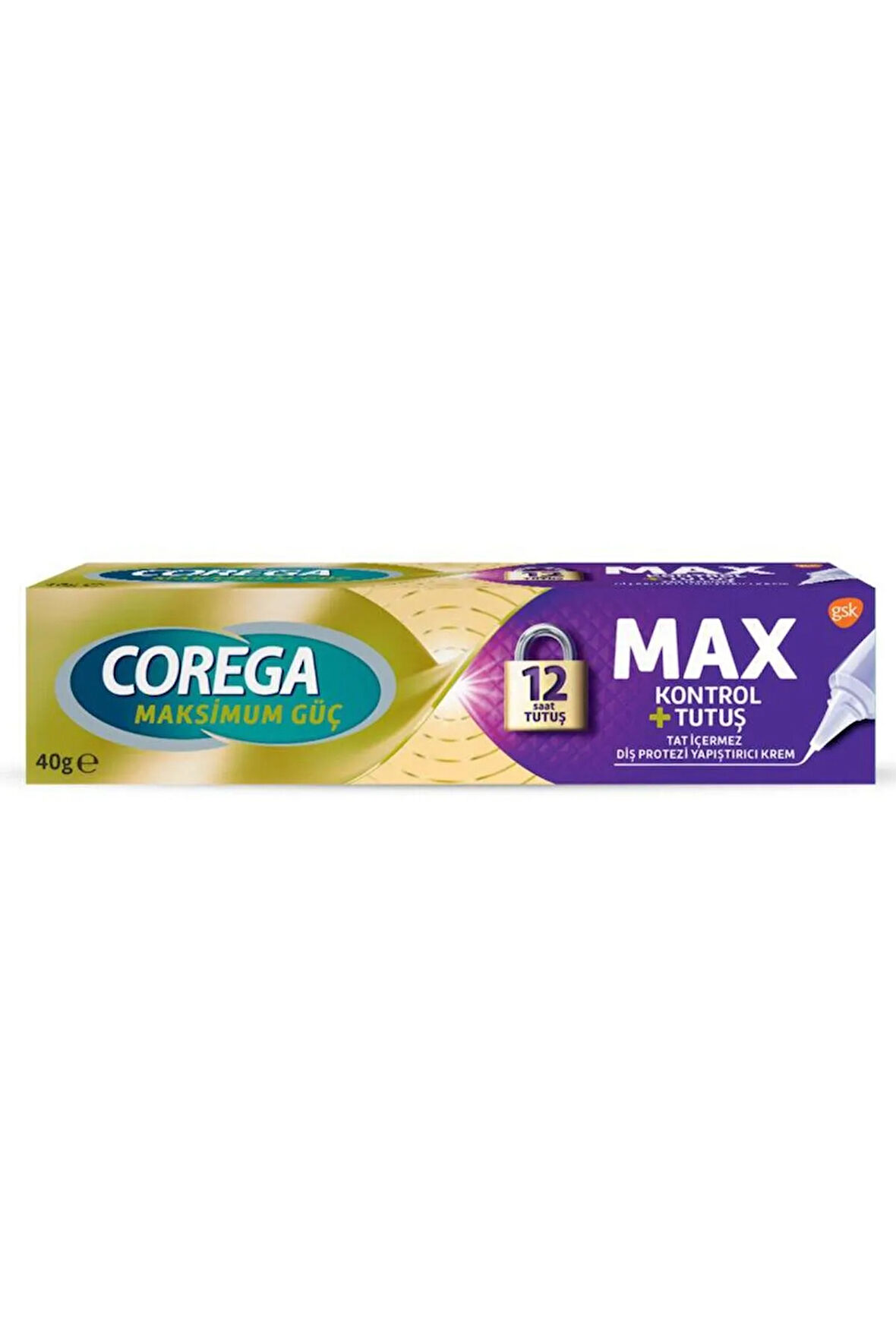 Maksimum Güç Kontrol + Tutuş Diş Protezi Yapıştırıcı Krem 40 gr