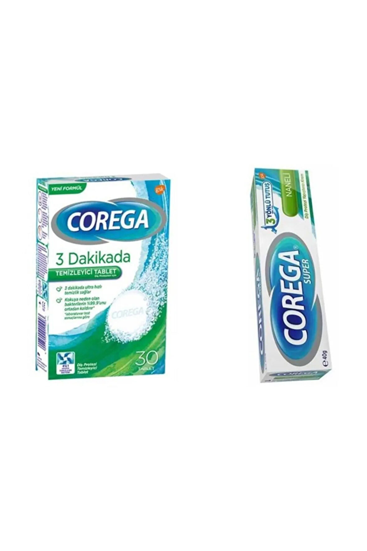 Protez Temizleyici 30 Tablet Protez Yapıştırıcı Krem Naneli 40 gr