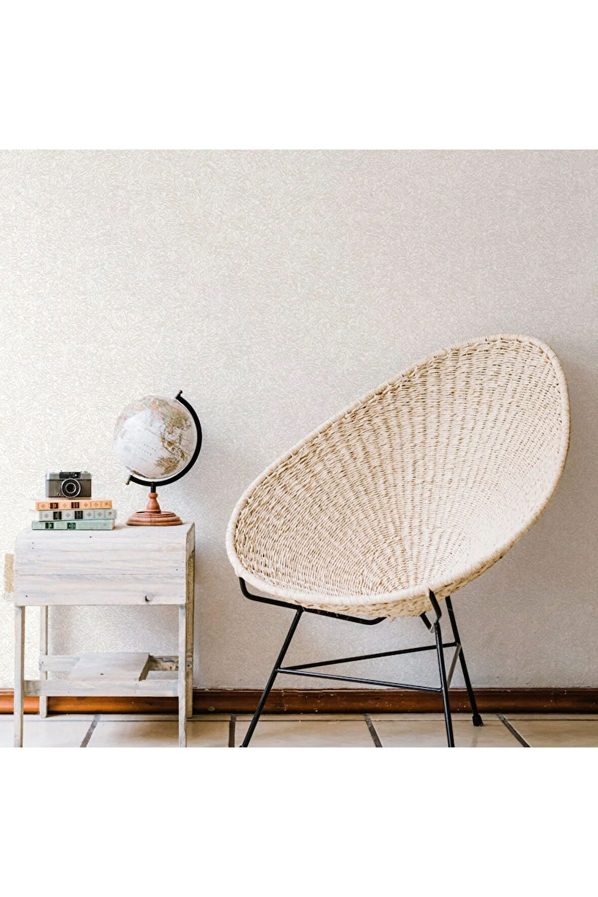 Dante Seri Düz Desenli Duvar Kağıtı 1404-1 : Beyaz