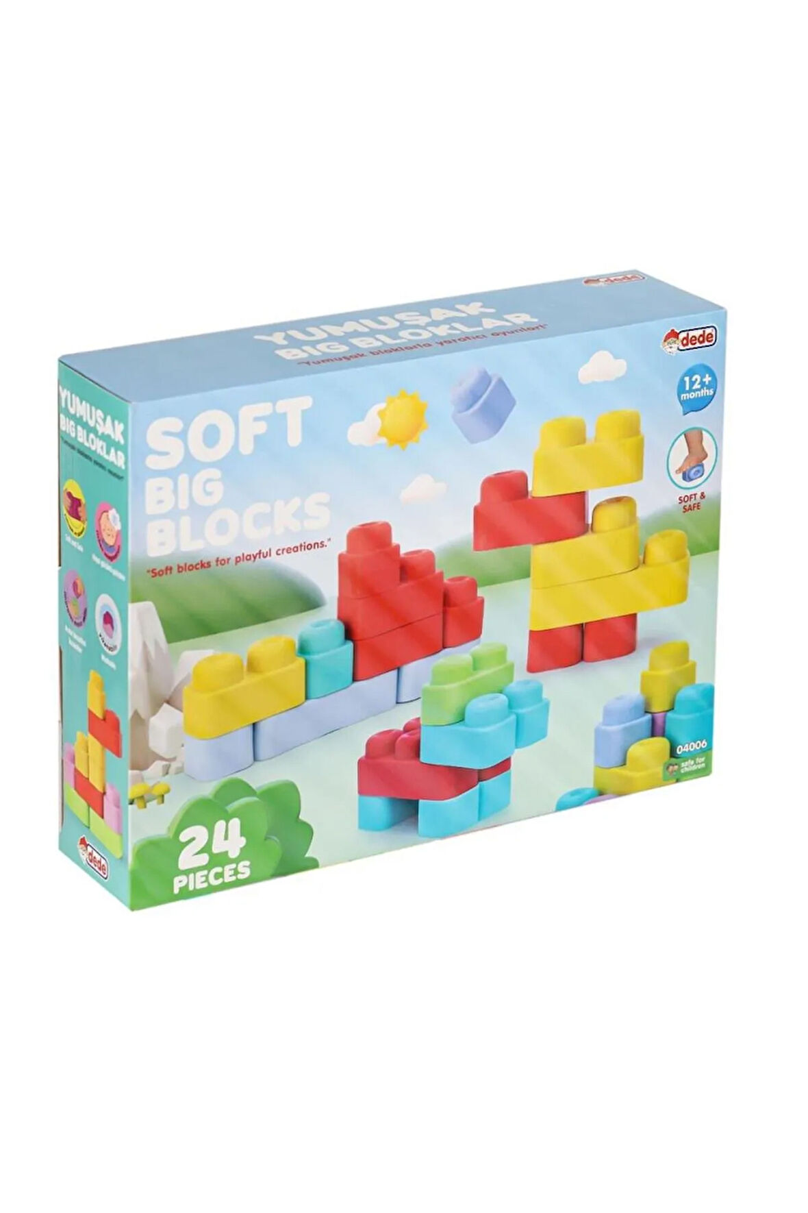 Nessiworld 04006 Yumuşak Big Bloklar 24 Parça -Dede