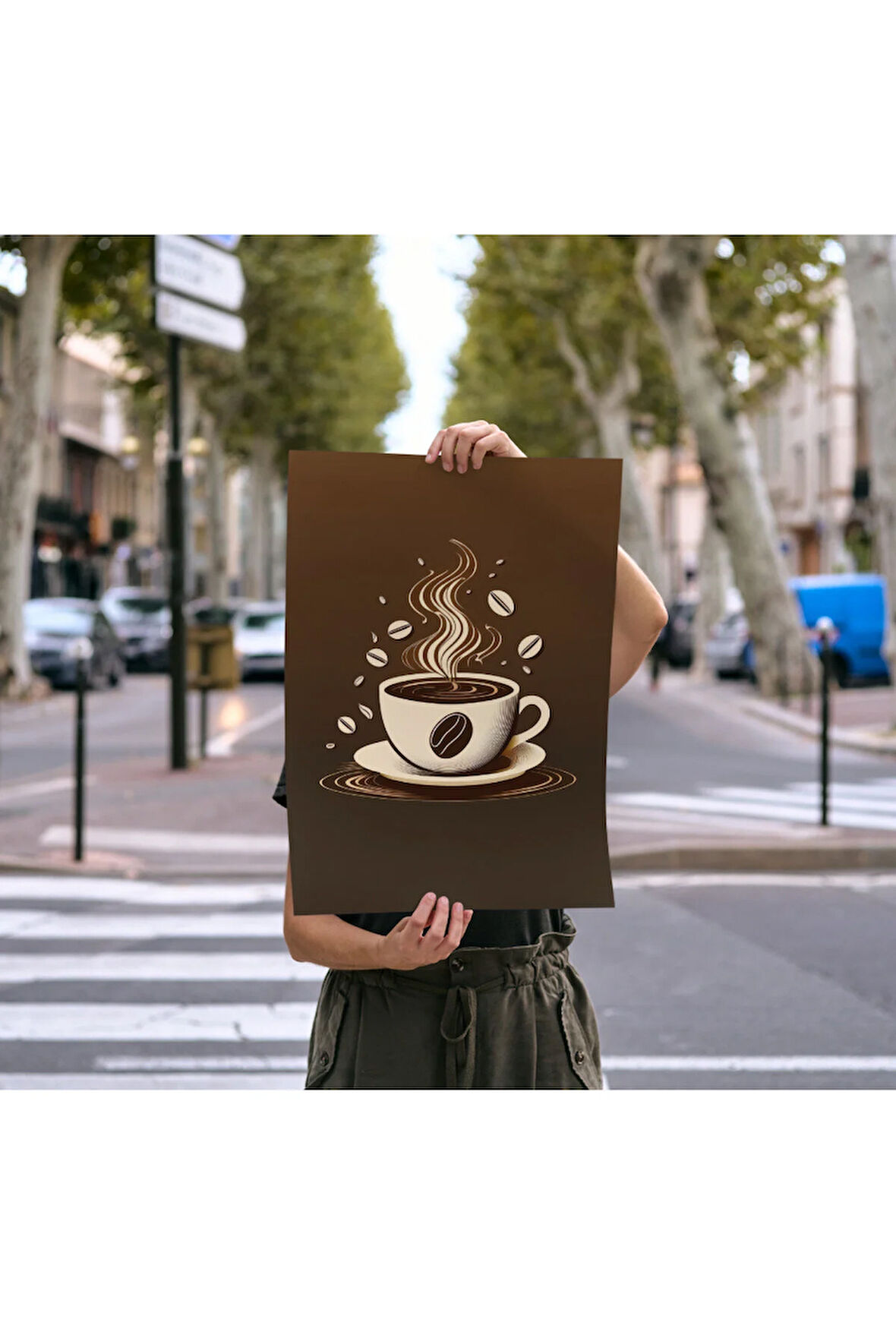 Çerçevesiz Poster Dijital Baskı Kahve - 50x70