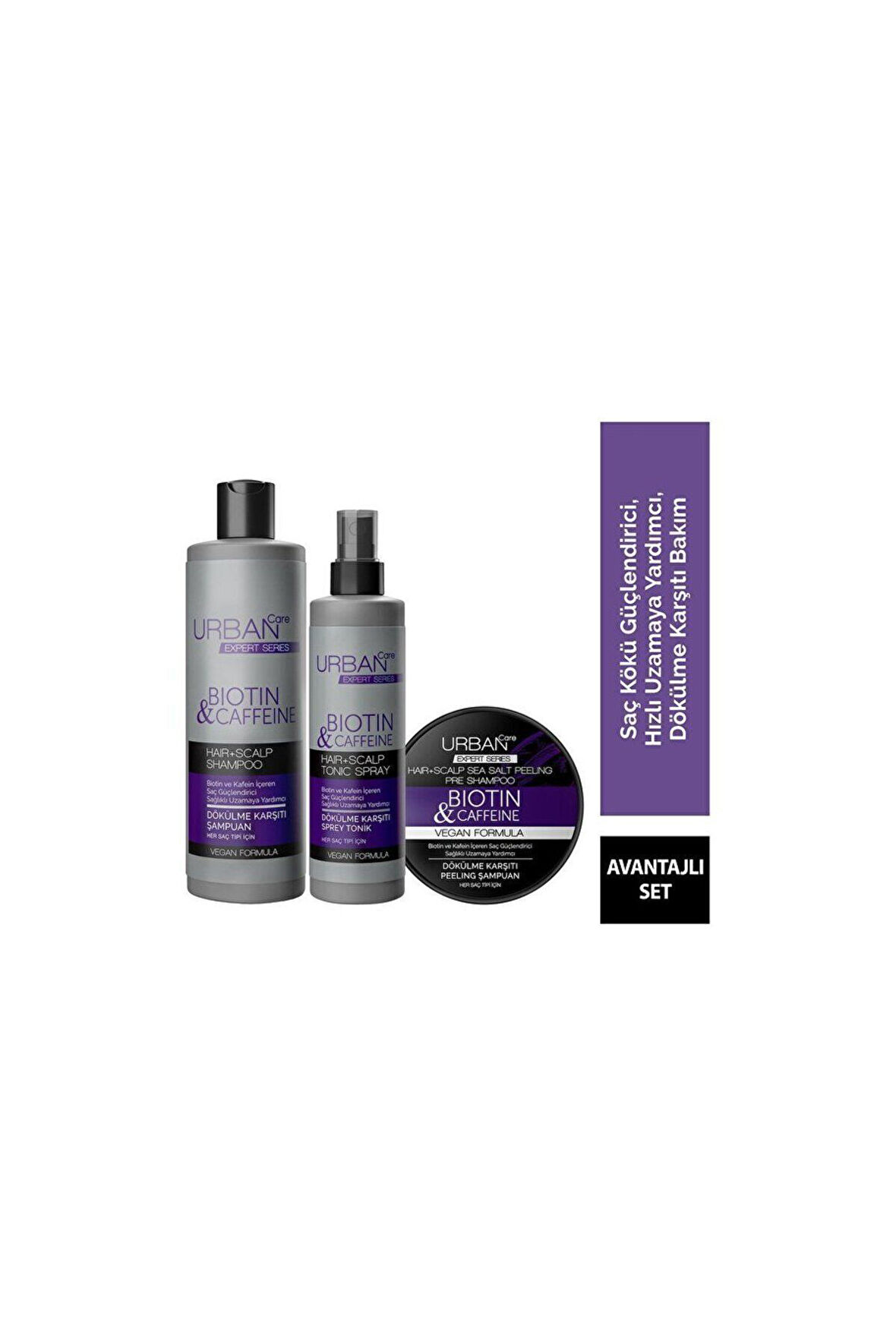 Expert Biotin Ve Kafein Dökülme Karşıtı 3'lü Set-sağlıklı Uzamaya Yardımcı-vegan