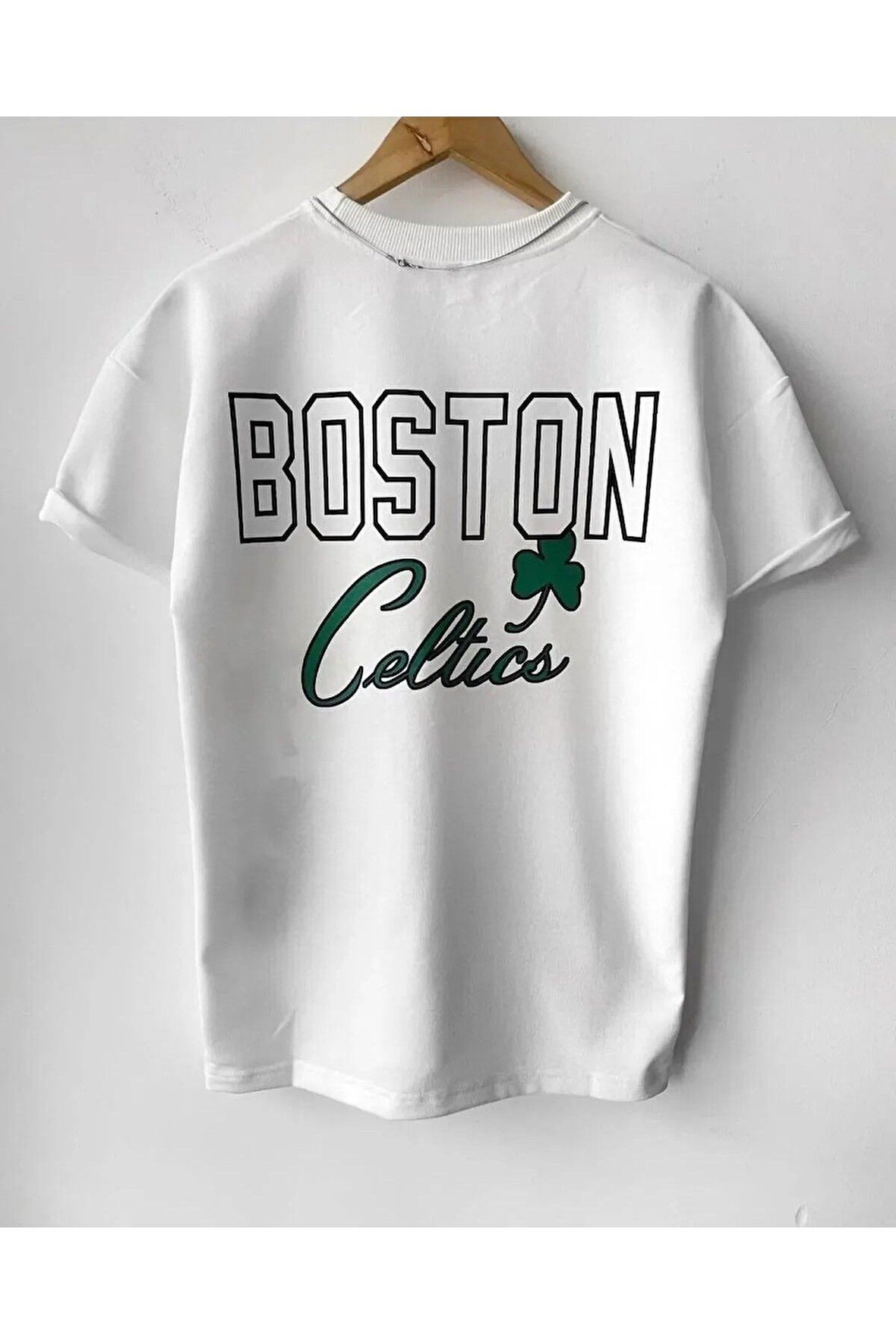 oversize Erkek Çocuk  celtics baskılı  T-Shirt