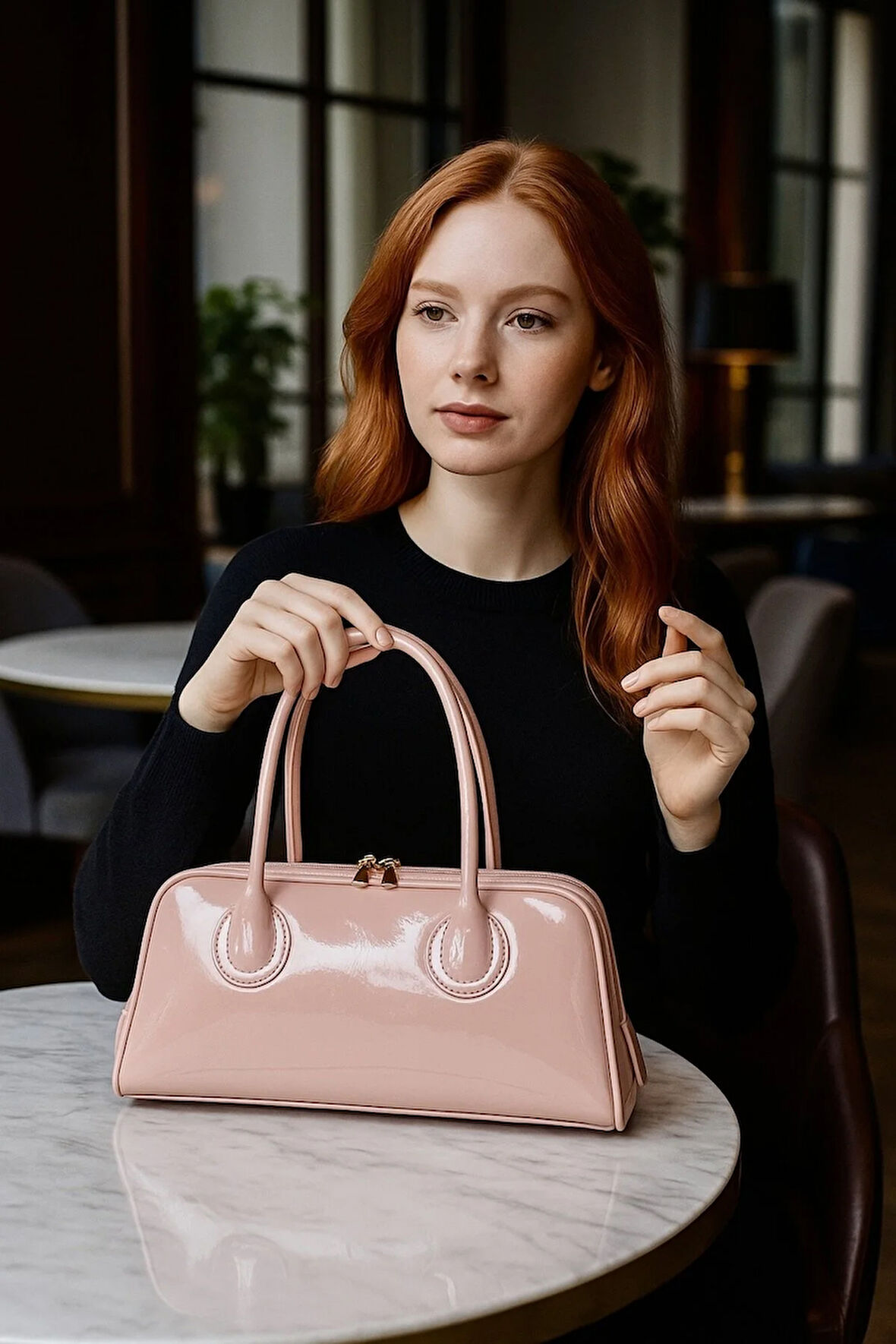 Pera Lüks Parlak Deri Omuz Çantası – Trend & Şık Tasarım