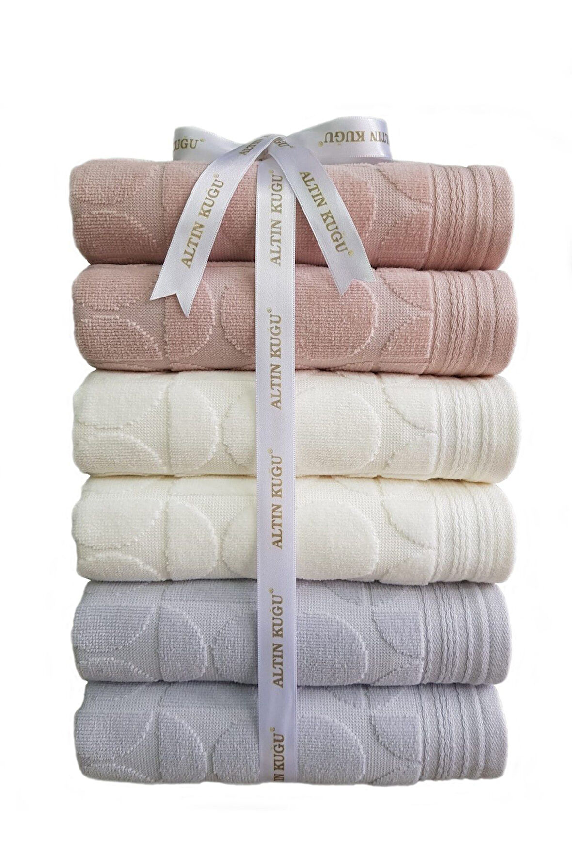 Özdilek Circular Havlu 6 adet- Gri Krem Bej