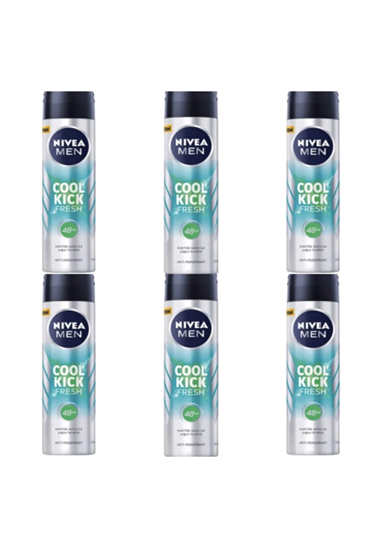 Men Cool Kick Fresh Erkek Deodorant Sprey 150 ml x 6