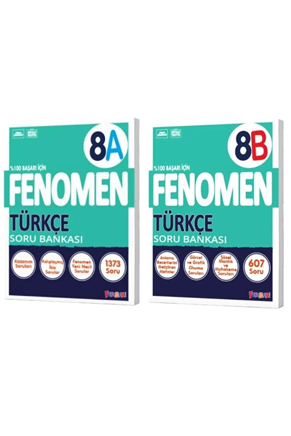 FENOMEN YAYINCILIK 8. Sınıf Türkçe A+B Soru Bankası (2 Kitap)
