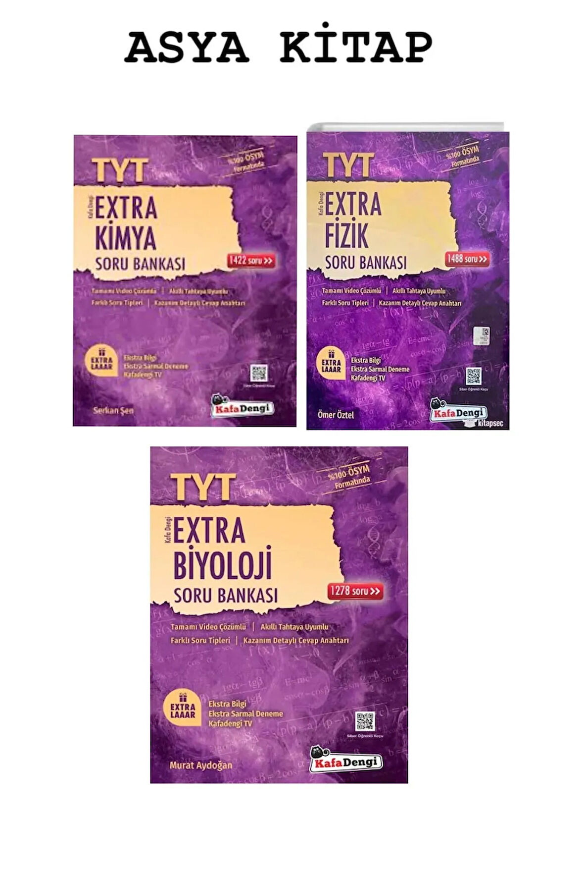 KAFA DENGİ YAYINLARI EXTRA FİZİK+KİMYA+BİYOLOJİ TYT SORU BANKASI