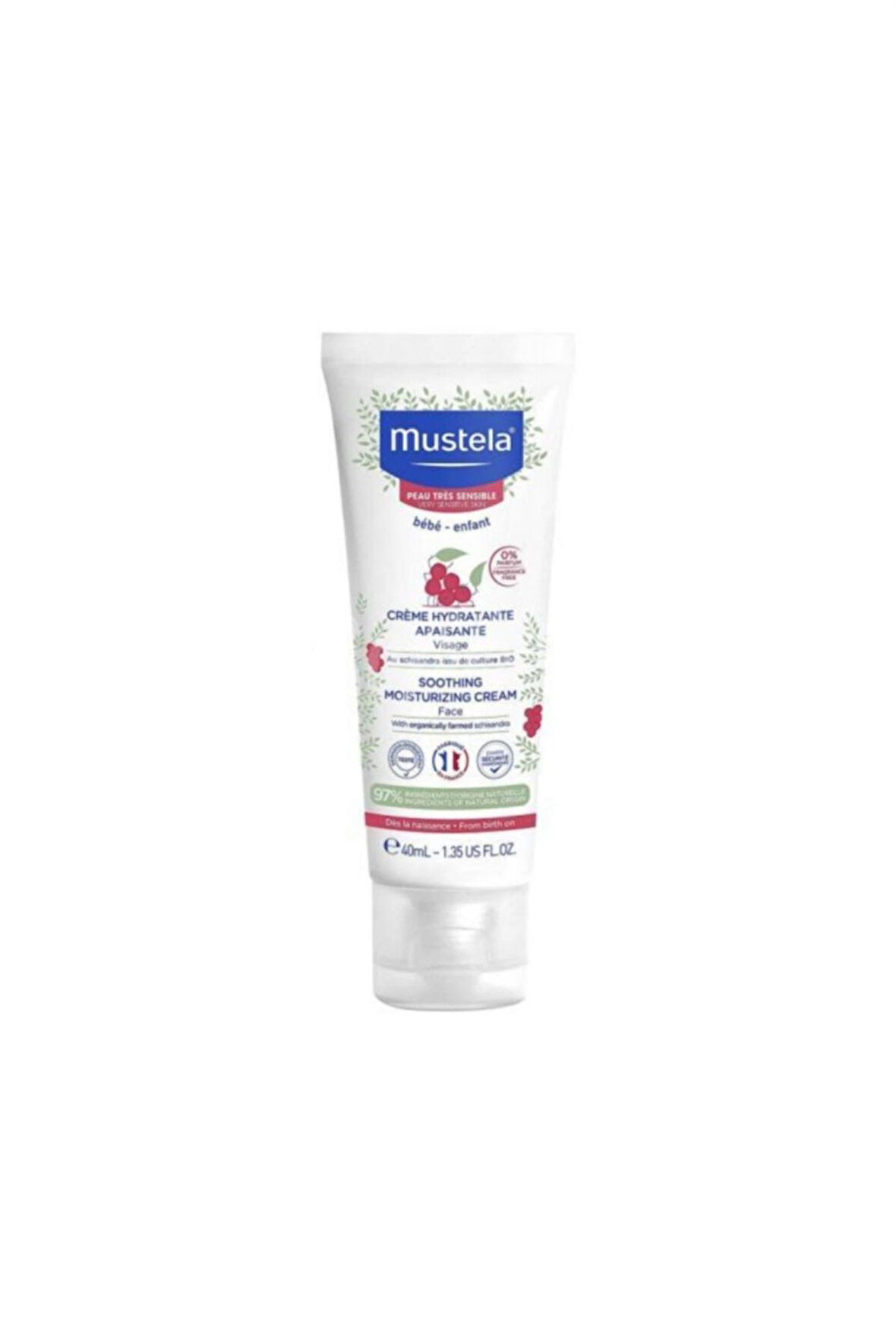 Mustela Çok Hassas Ciltler İçin Nemlendirici Yüz Kremi 40 ml