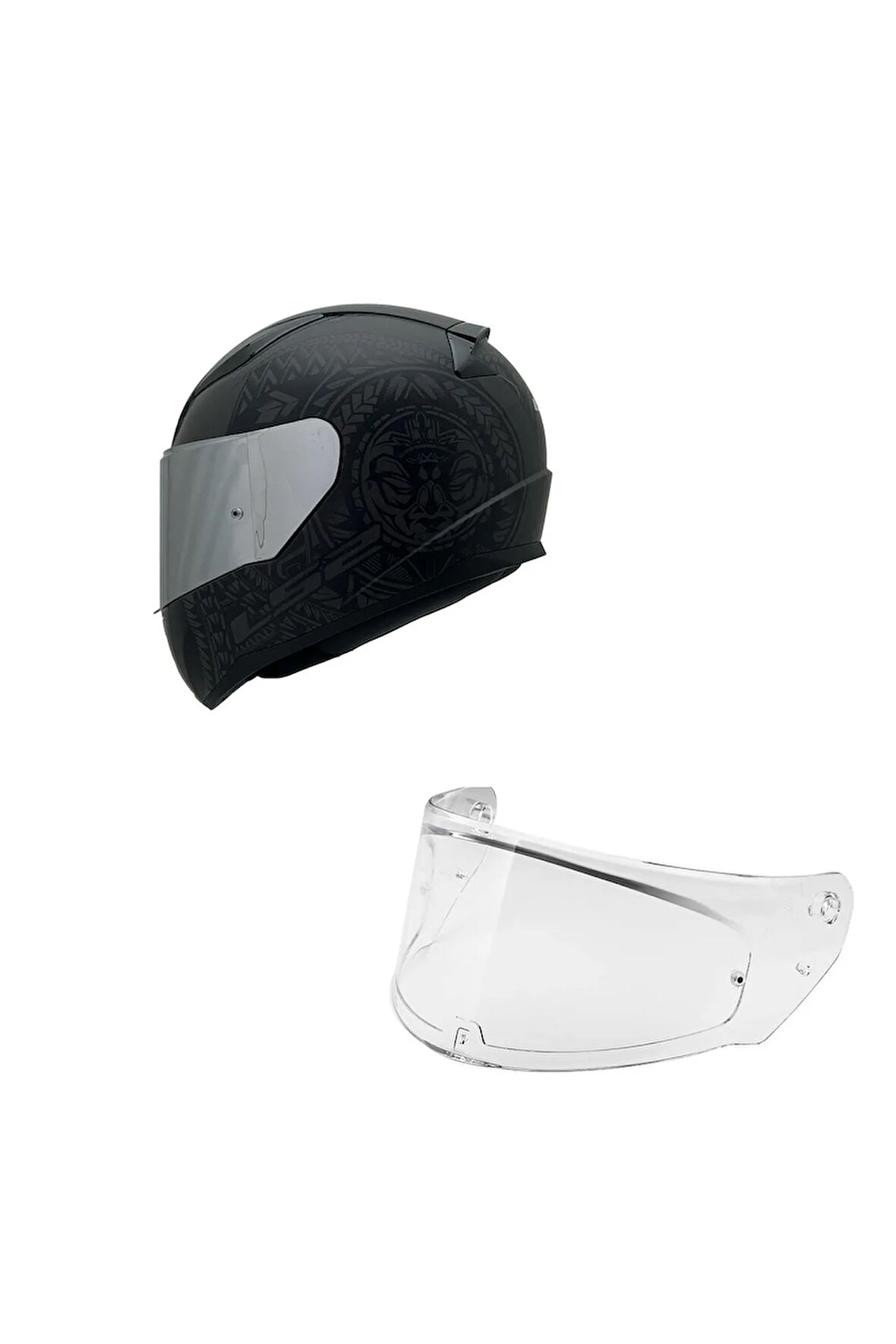 RAPID 2 TAKAROA MAT SİYAH KASK RENKLİ CAM