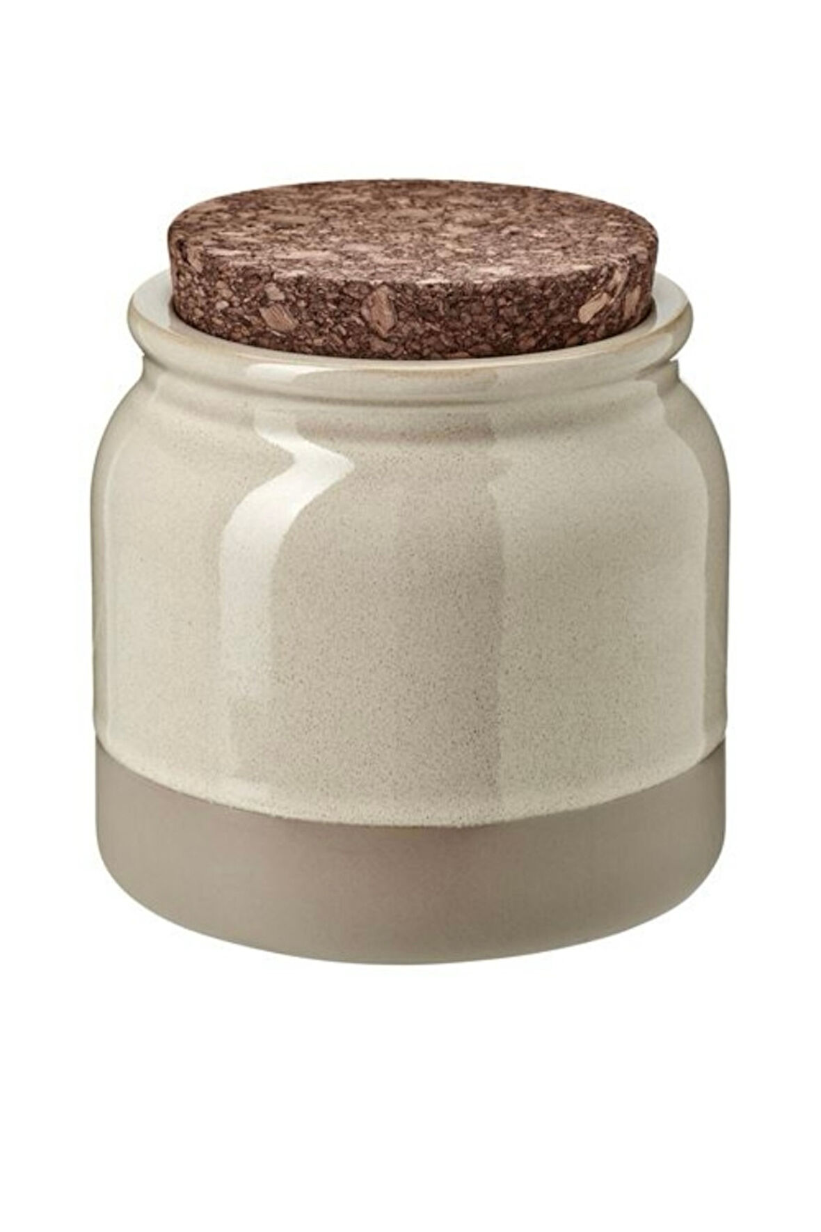 Brugdhaj seramik kavanoz, bej, 1lt