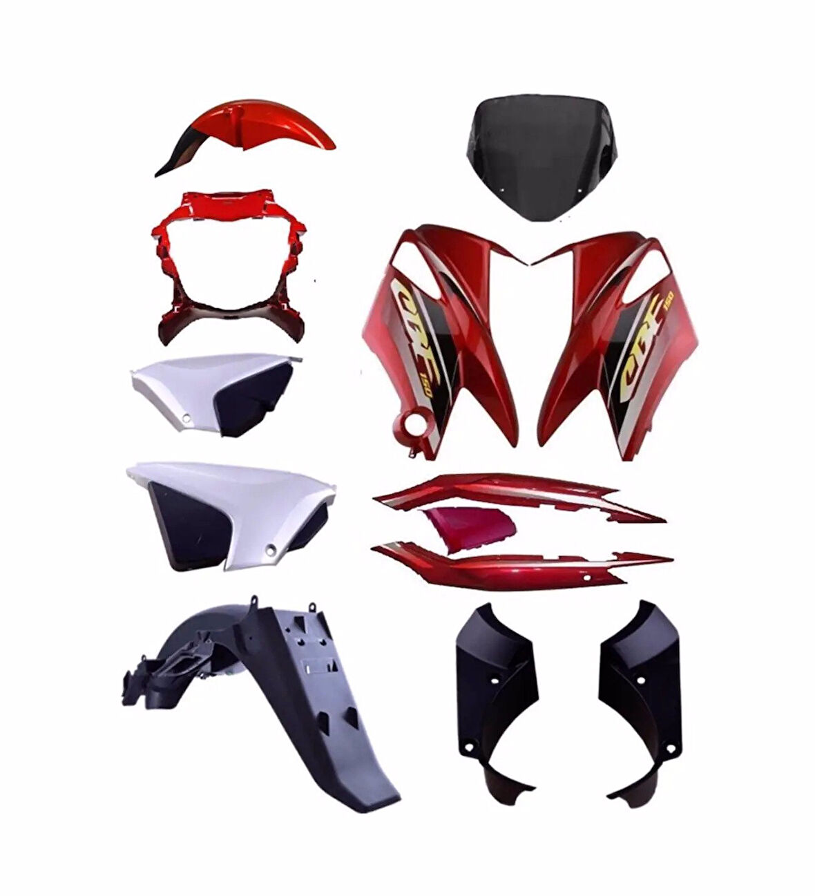 Honda Cbf 150 Kaporta Grenaj Seti Kırmızı_Supermoto