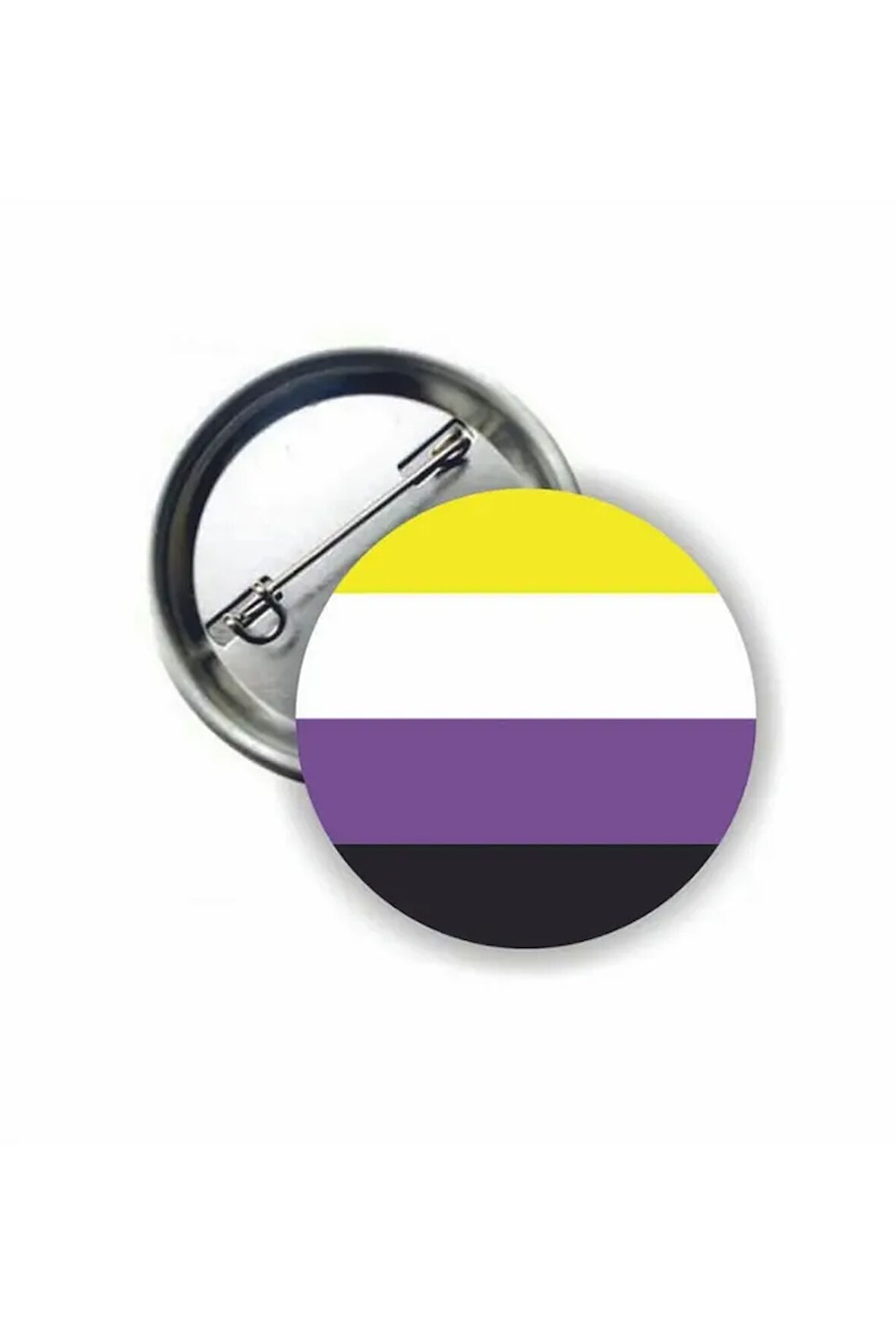Nonbinary Pride Flag Buton Rozet