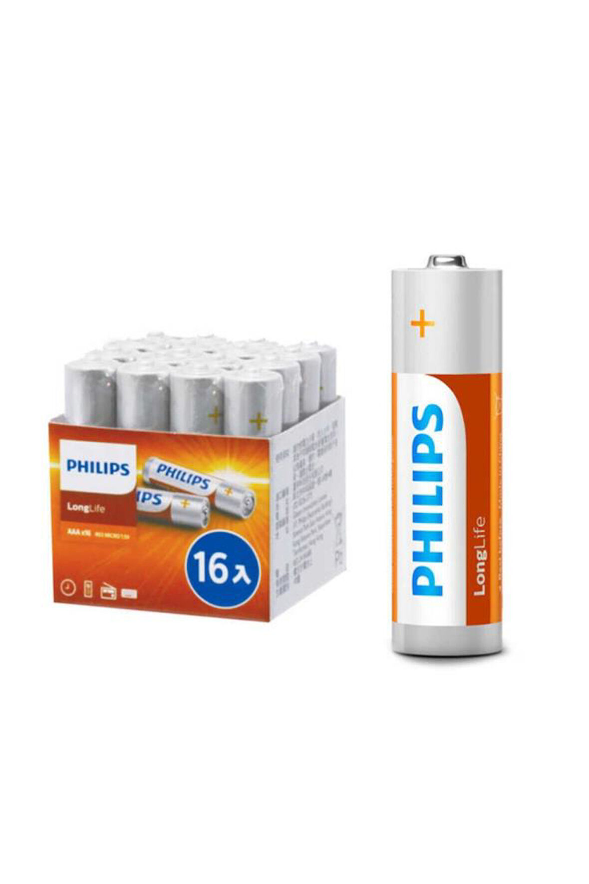 Philips  Longlife Aa 4'lü x 4 = 16'lı Kalem Pil