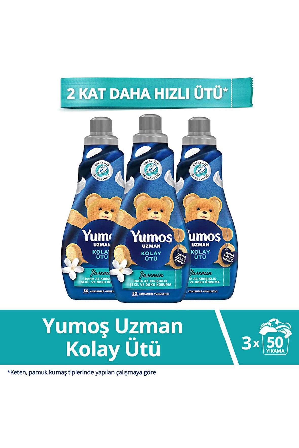 Yumoş Uzman Kolay Ütü Konsantre Yumuşatıcı 3x1200ml