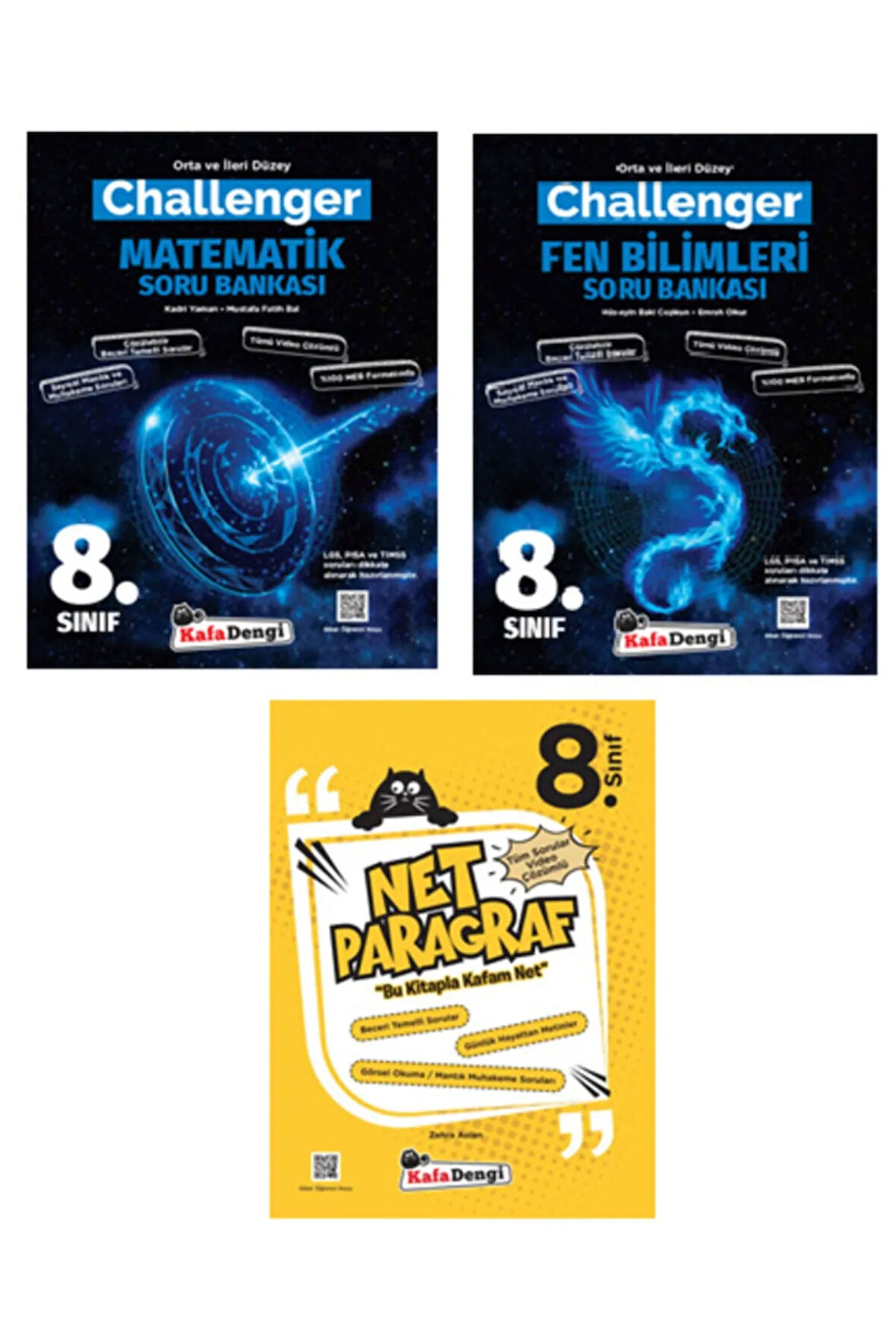 Kafadengi Yayınları 8.sınıf Challenger Matematik+challenger Fen (8.sınıf Net Paragraf Hediyeli)