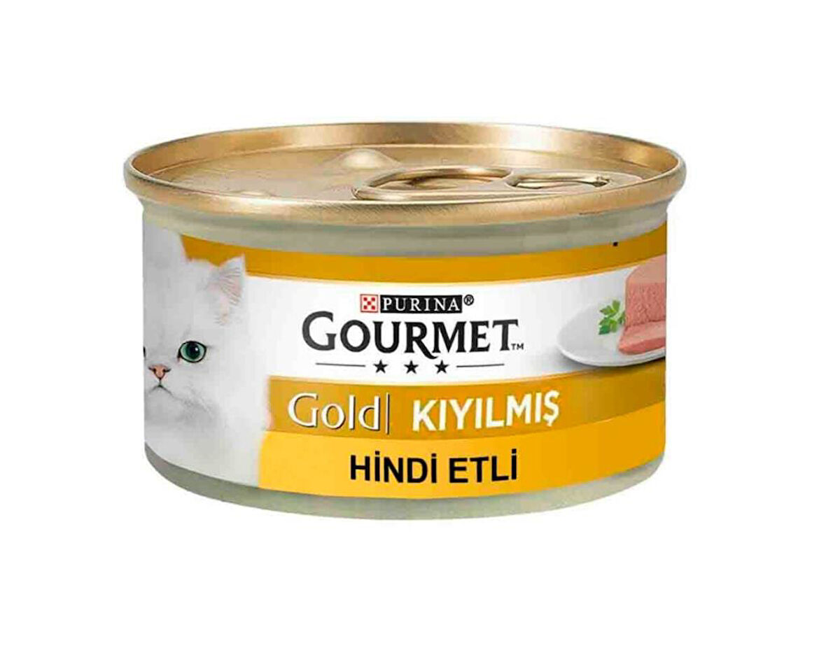 Gourmet Kıyılmış Hindili Premium Yaş Kedi Maması 85gr 48 Adet