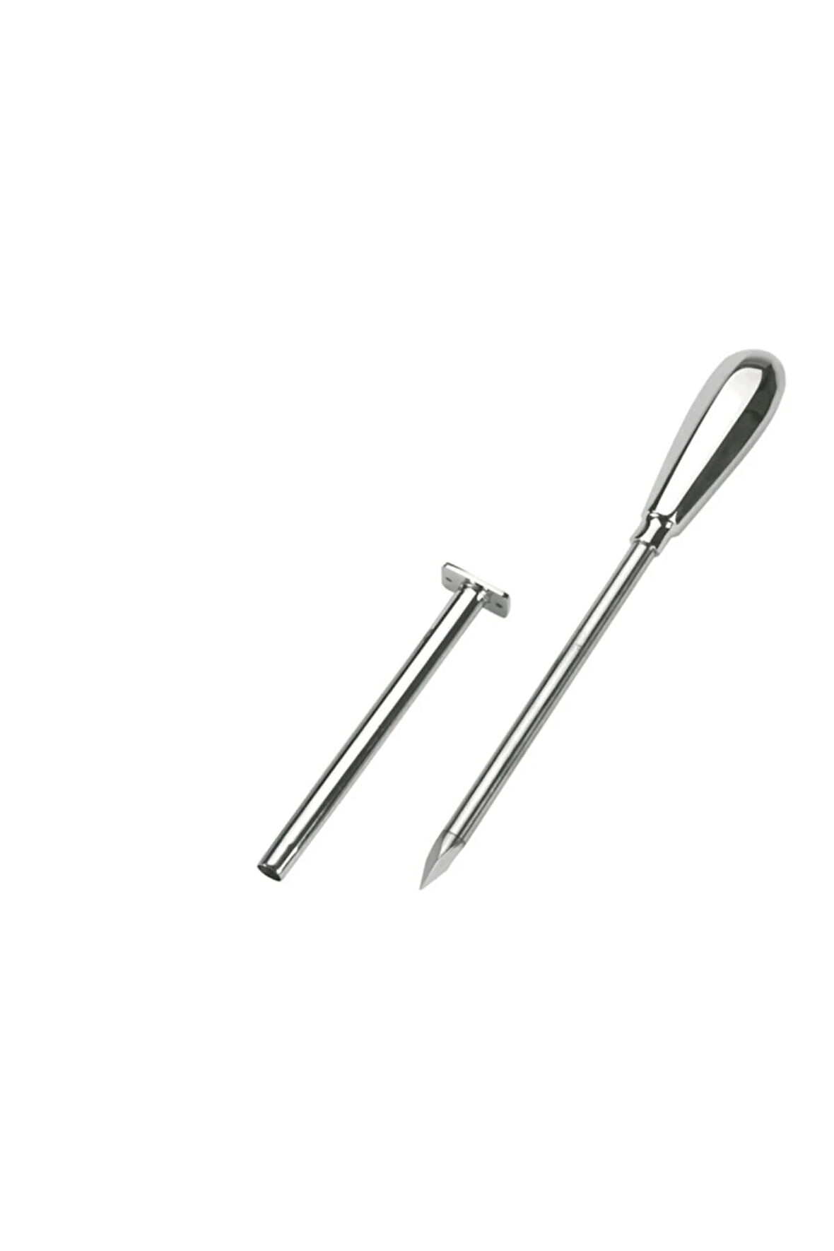 Trokar 15 Cm Krom Kaplamalı 2 Kanülllü Ve Metal Kulplu