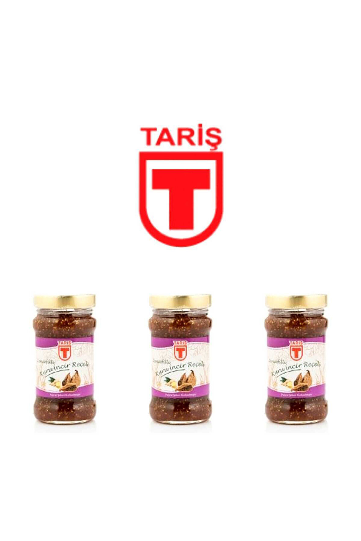 TARİŞ ZENCEFİLLİ KURU İNCİR REÇELİ 3X380 GRAM