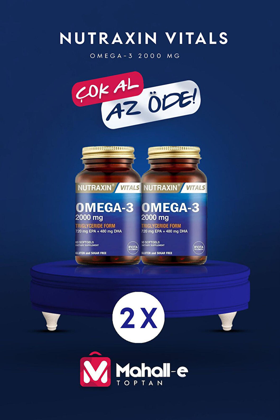 Nutraxin Omega 3 2000 Mg 60 Tablet 2 Adet
