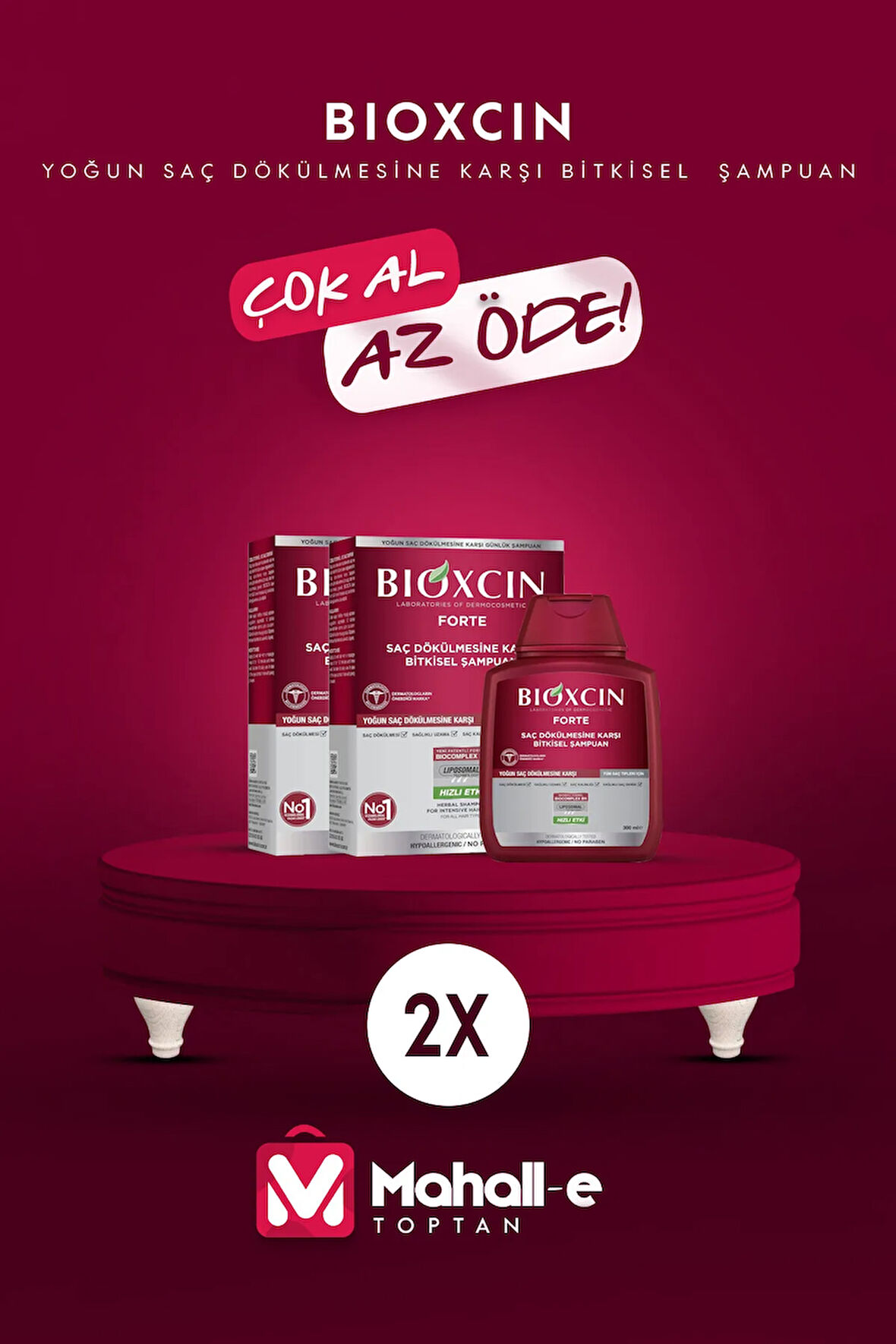 Forte Şampuan 300 ml Yoğun Dökülme Karşıtı Bitkisel Şampuan 2'li