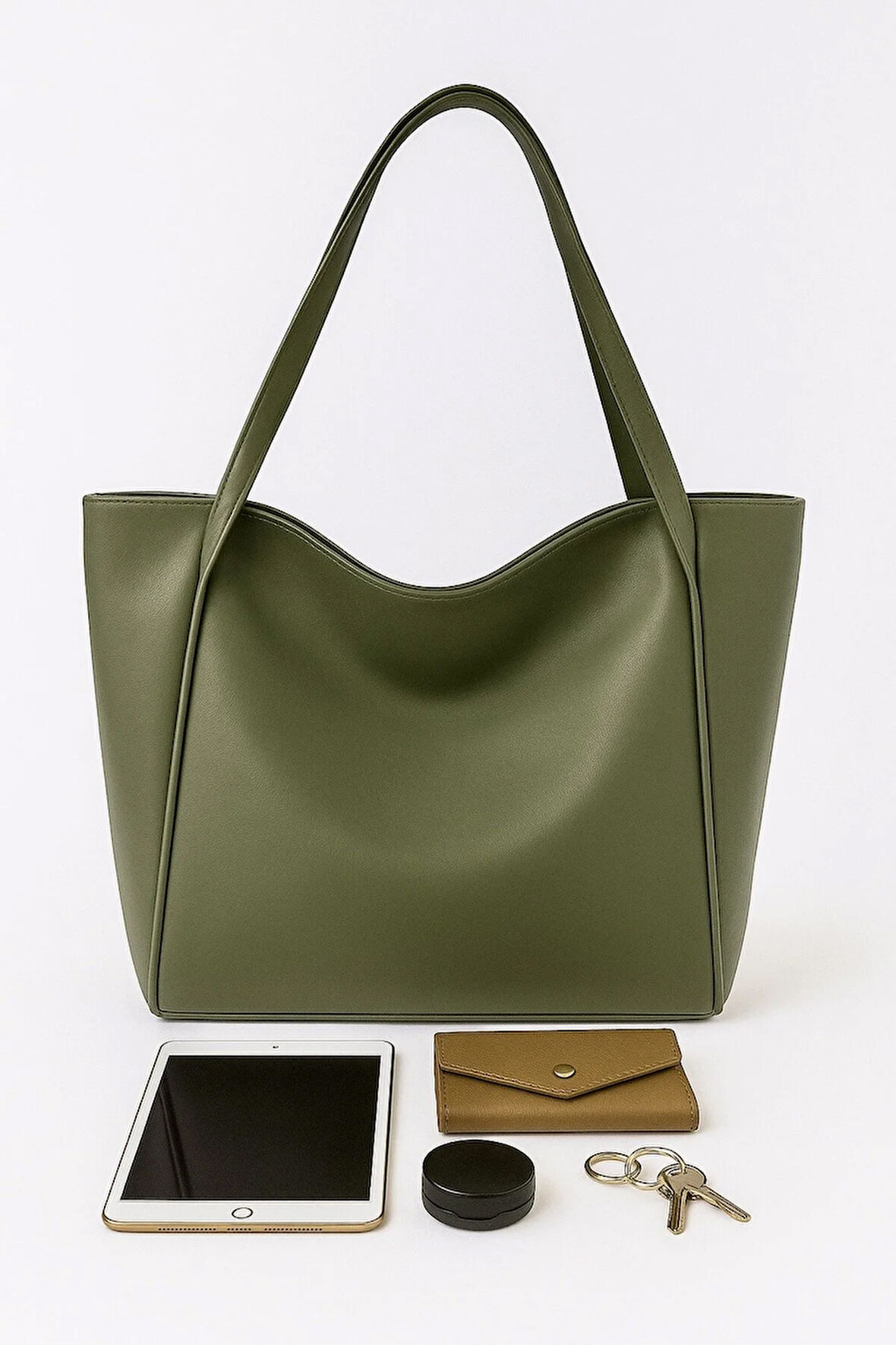 Büyük Kapasiteli Kadın omuz çantası yumuşak deri salaş çanta